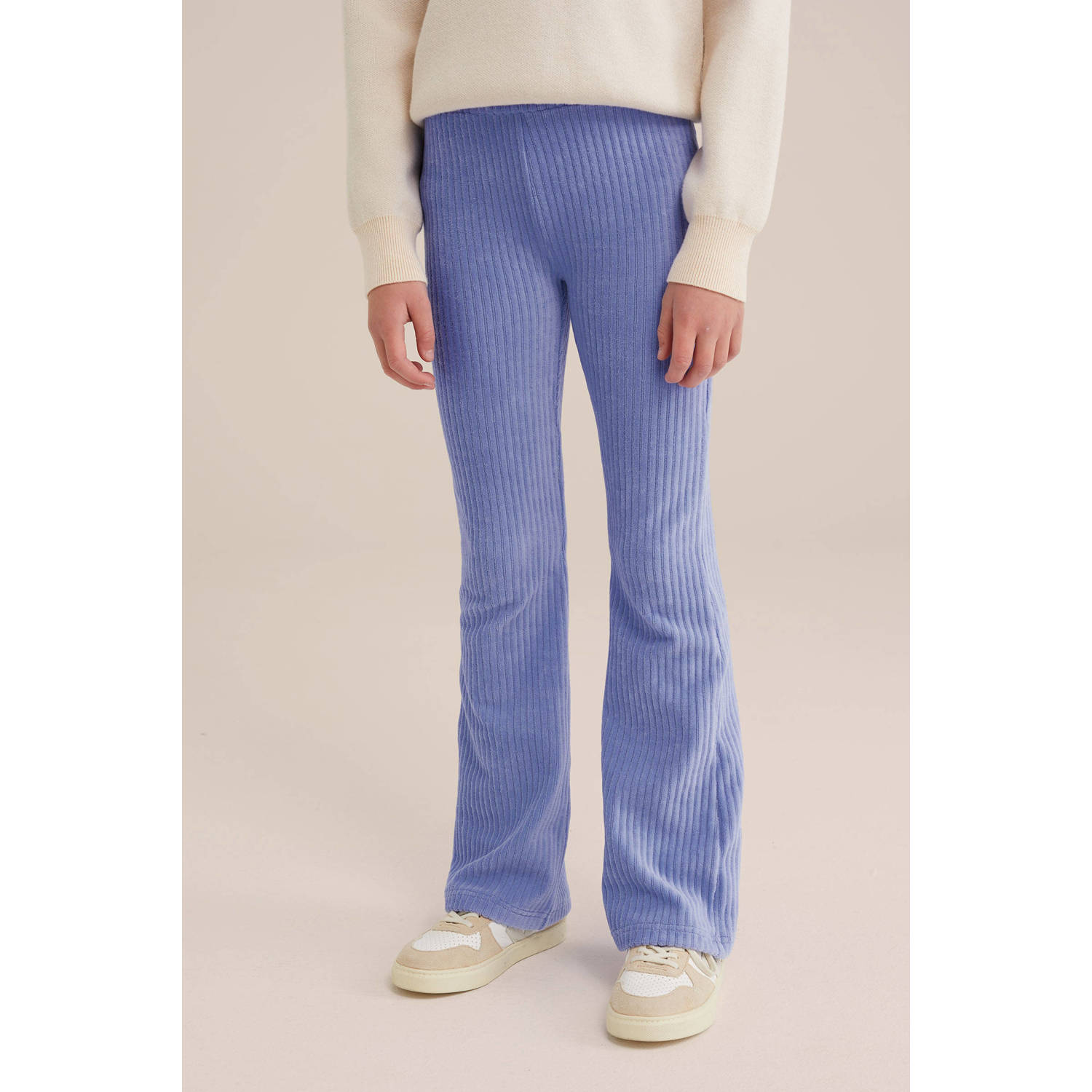 WE Fashion WE Fundamentals flared broek lila
