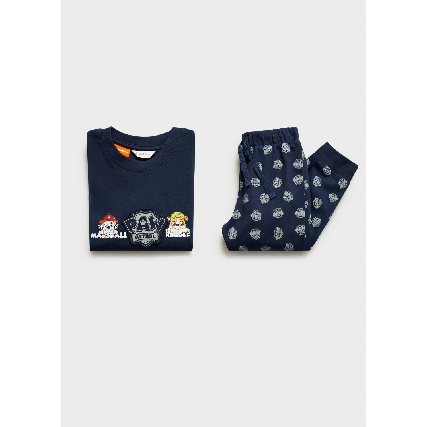 Mango Kids Paw Patrol pyjama met printopdruk donkerblauw