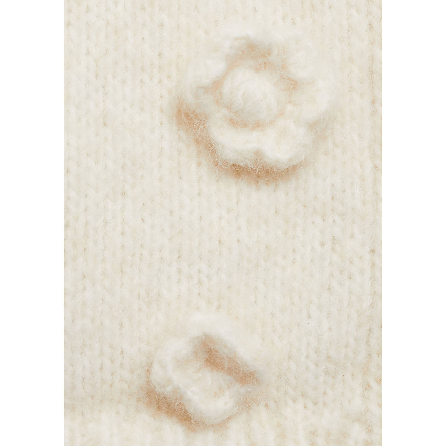 Mango Kids gilet ecru gebreid