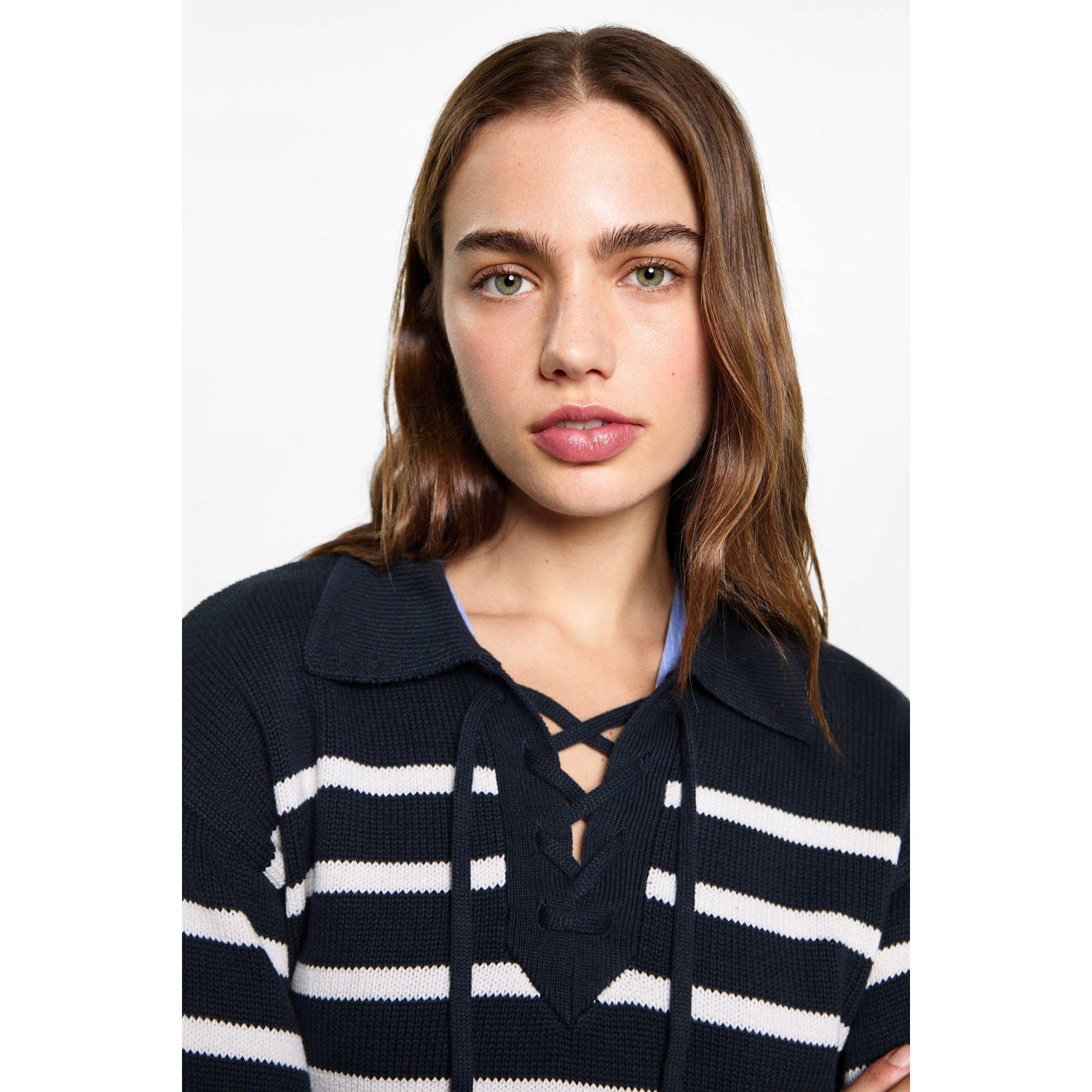 MANGO TEEN gebreide trui donkerblauw