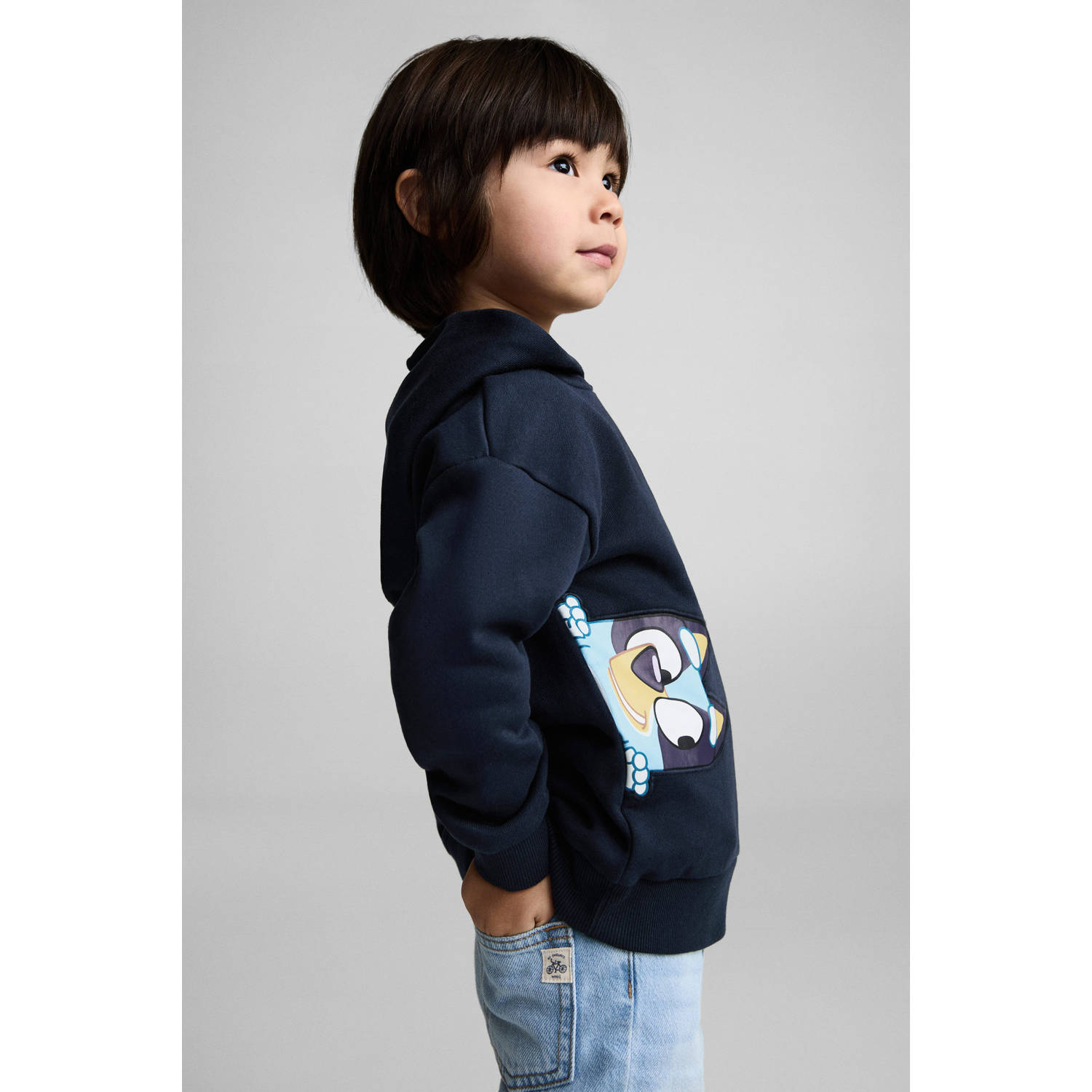 Mango Kids Bluey hoodie donkerblauw