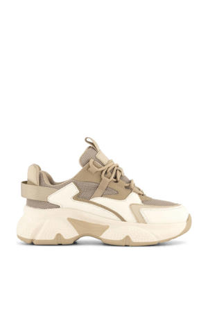 chunky sneakers beige