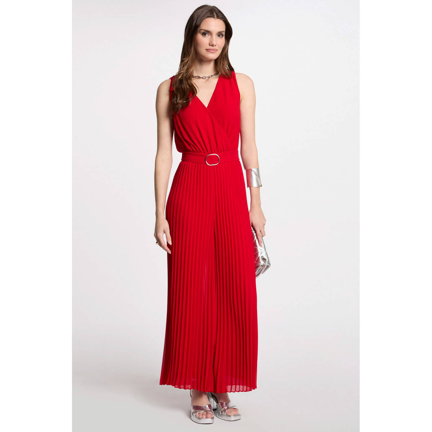 Morgan wide leg jumpsuit rood