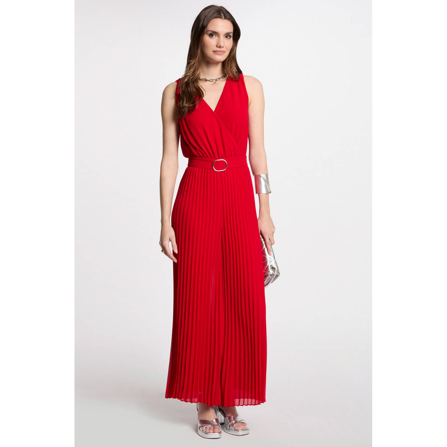 Morgan wide leg jumpsuit rood