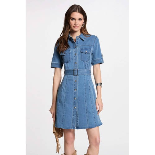 Morgan denim spijkerjurk dark blue denim afbeelding