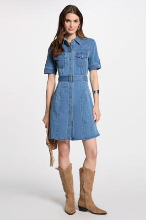 denim spijkerjurk dark blue denim