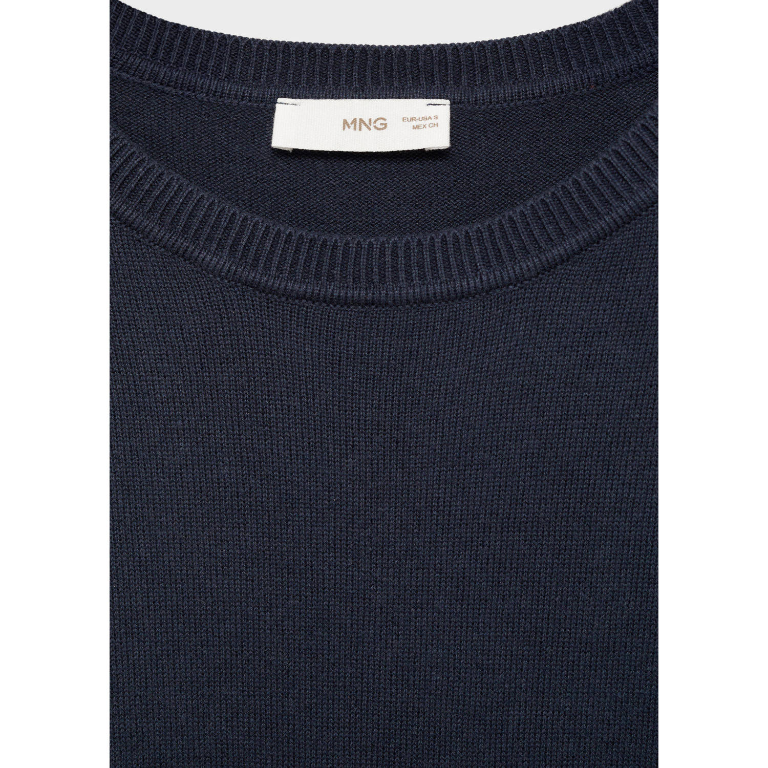 MANGO TEEN pullover marine fijn gebreid
