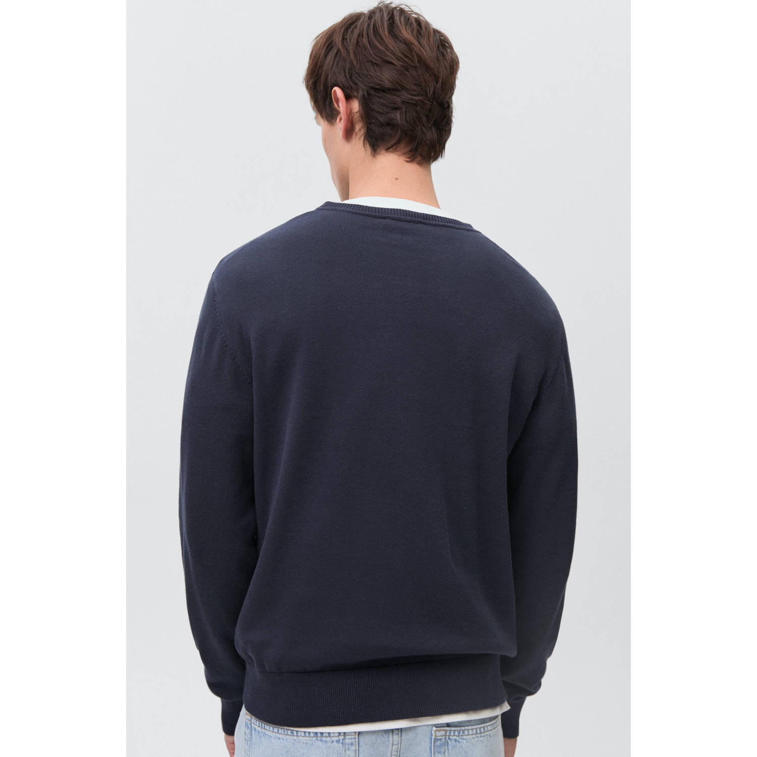 MANGO TEEN pullover marine fijn gebreid