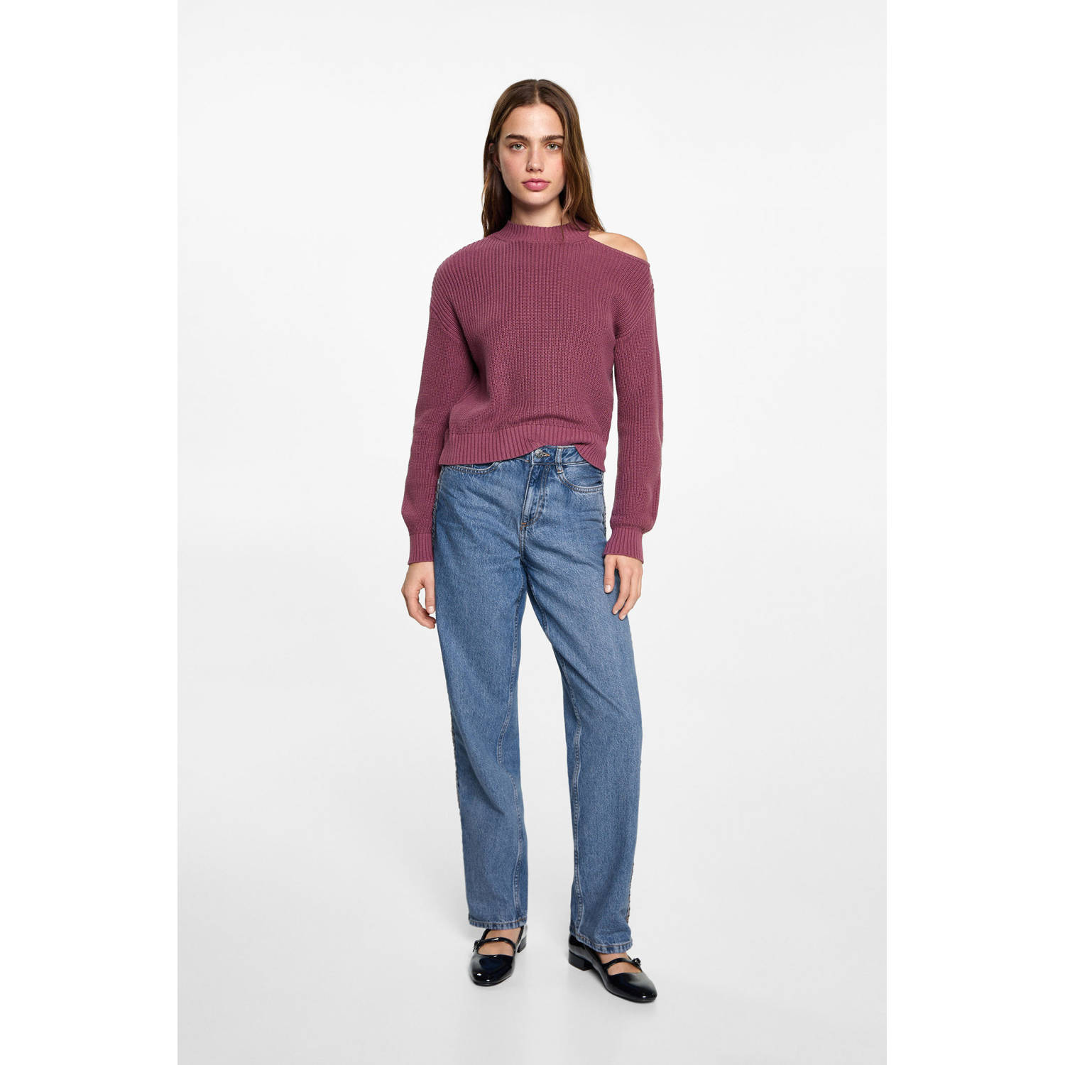 MANGO TEEN trui paars gebreid