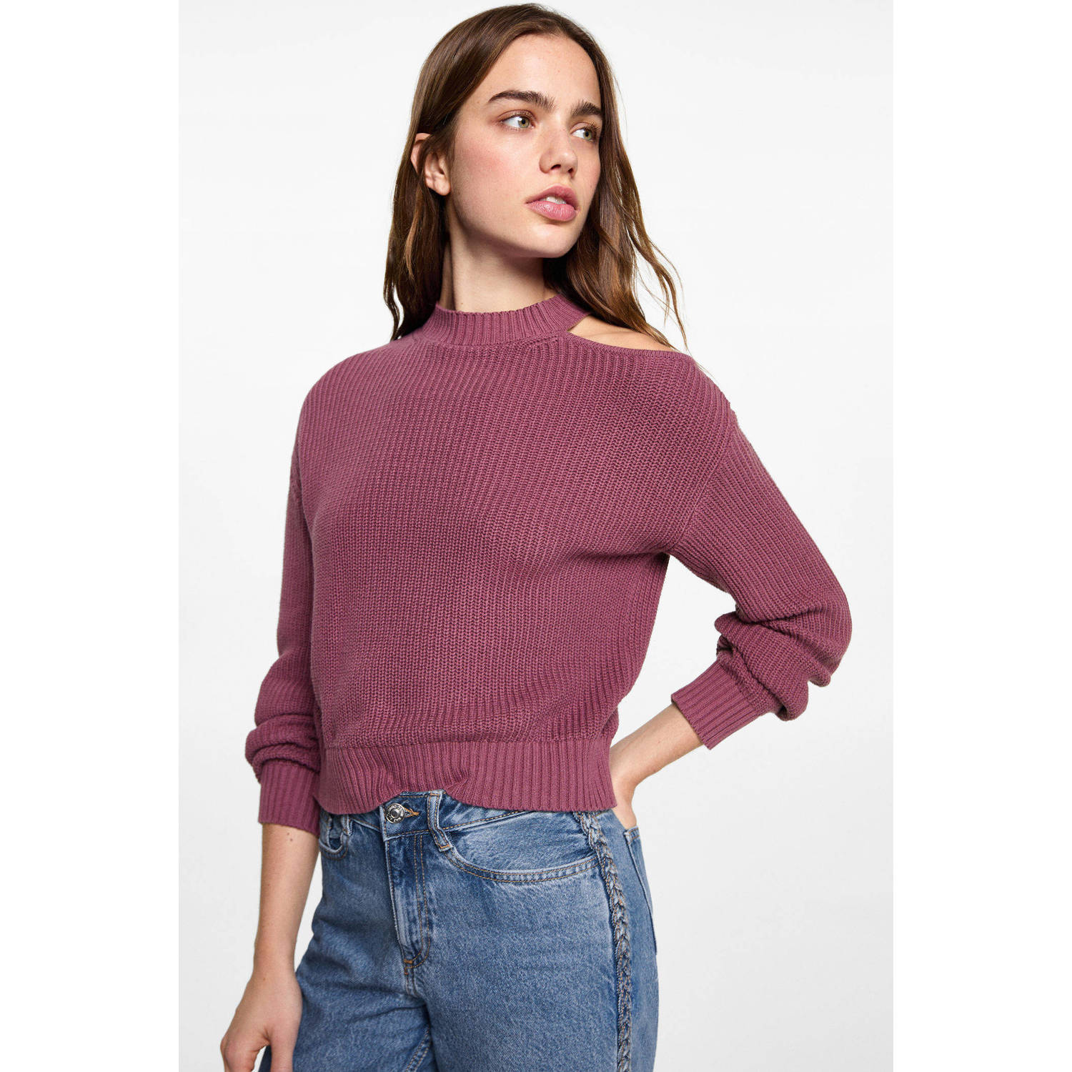 MANGO TEEN trui paars gebreid