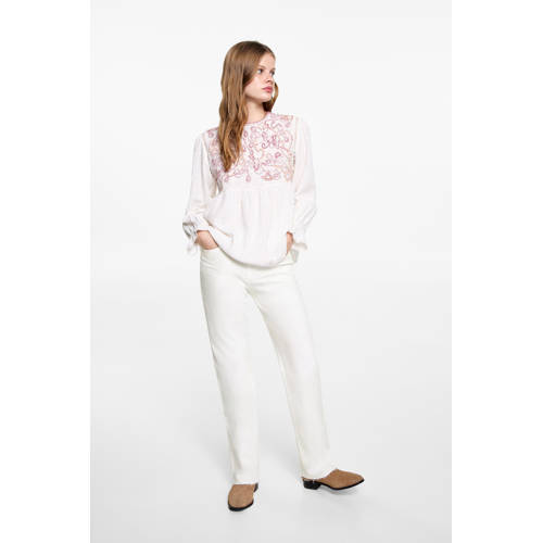 MANGO TEEN straight regular waist wit afbeelding