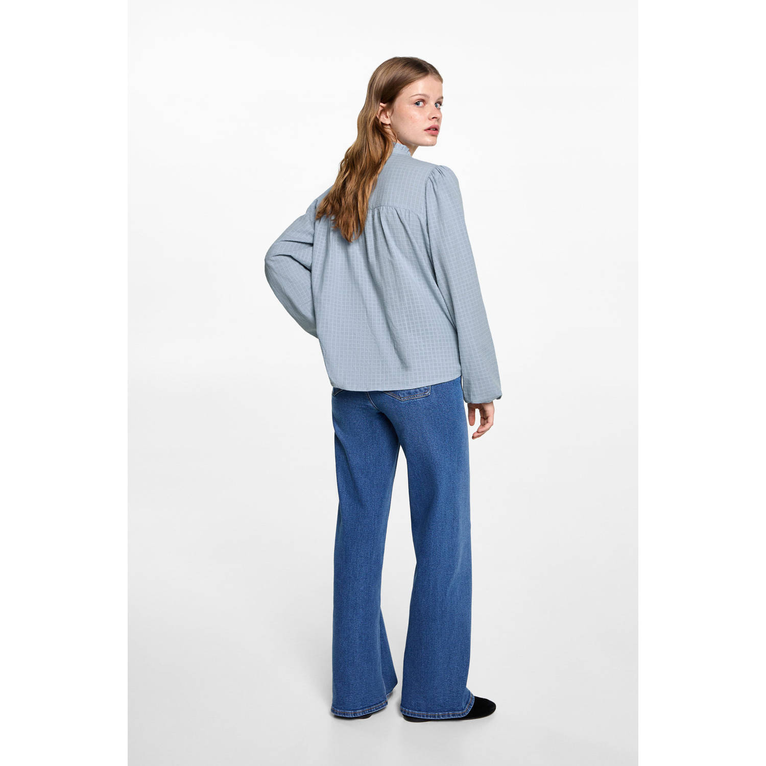 MANGO TEEN blouse lichtblauw
