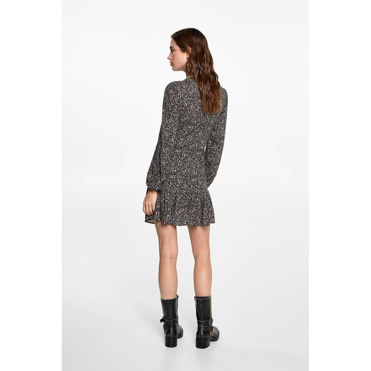 MANGO TEEN midi jurk zwart