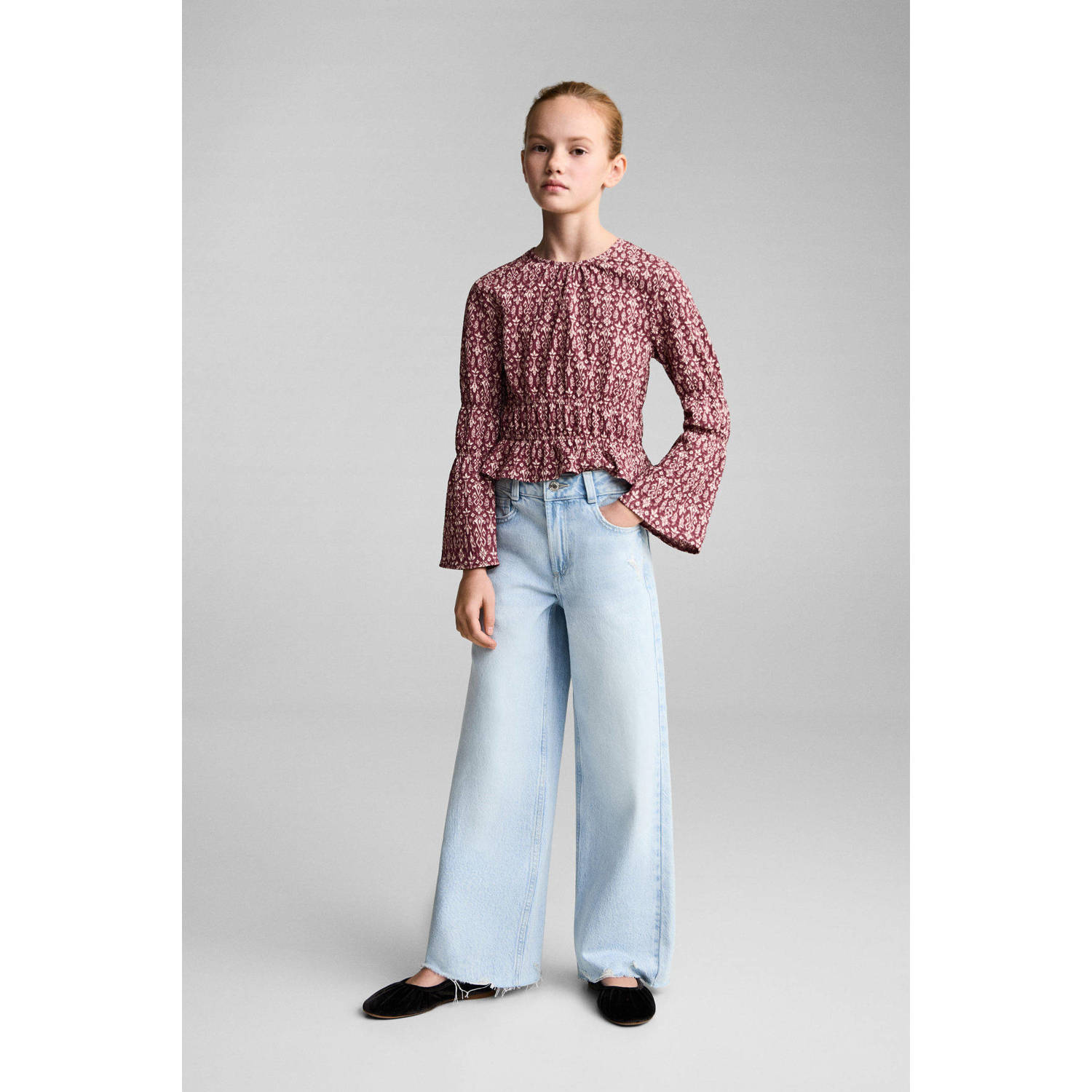 Mango Kids blousetop donkerrood