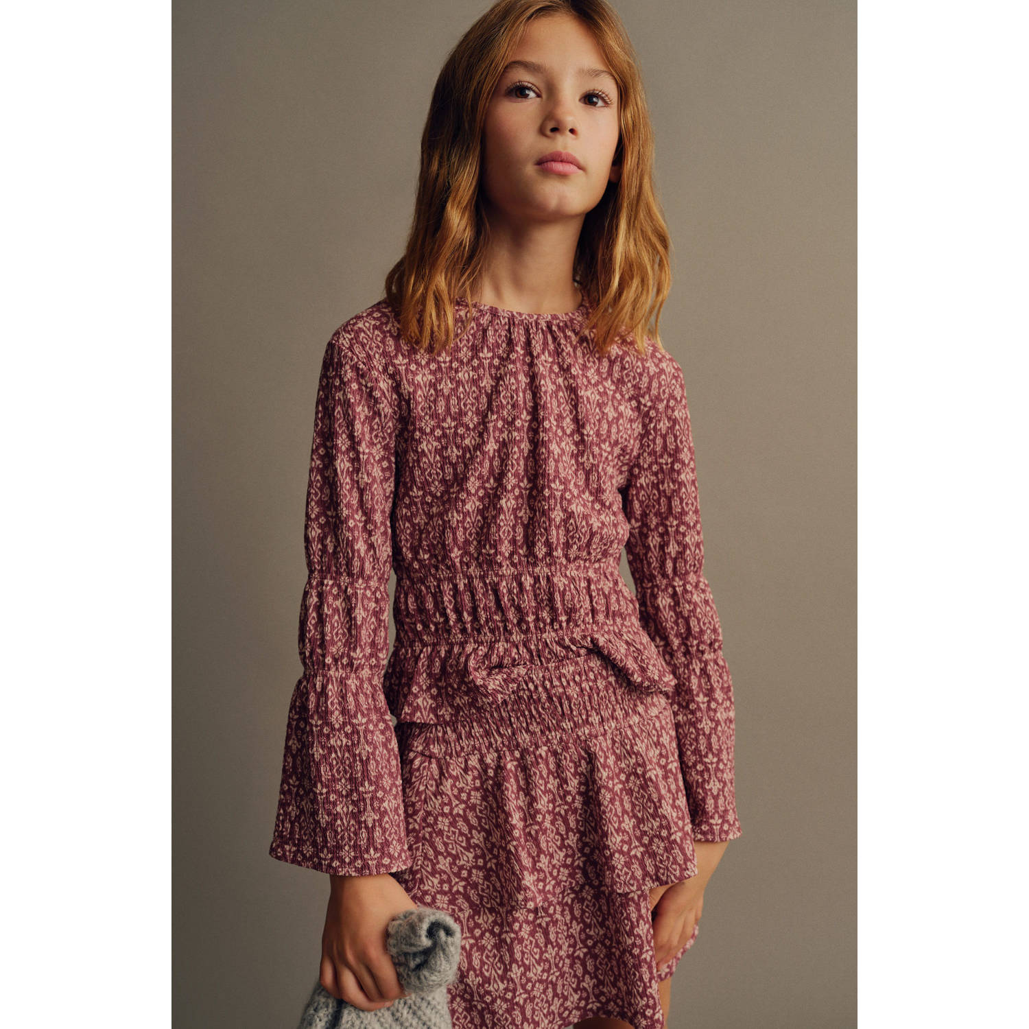 Mango Kids blousetop donkerrood