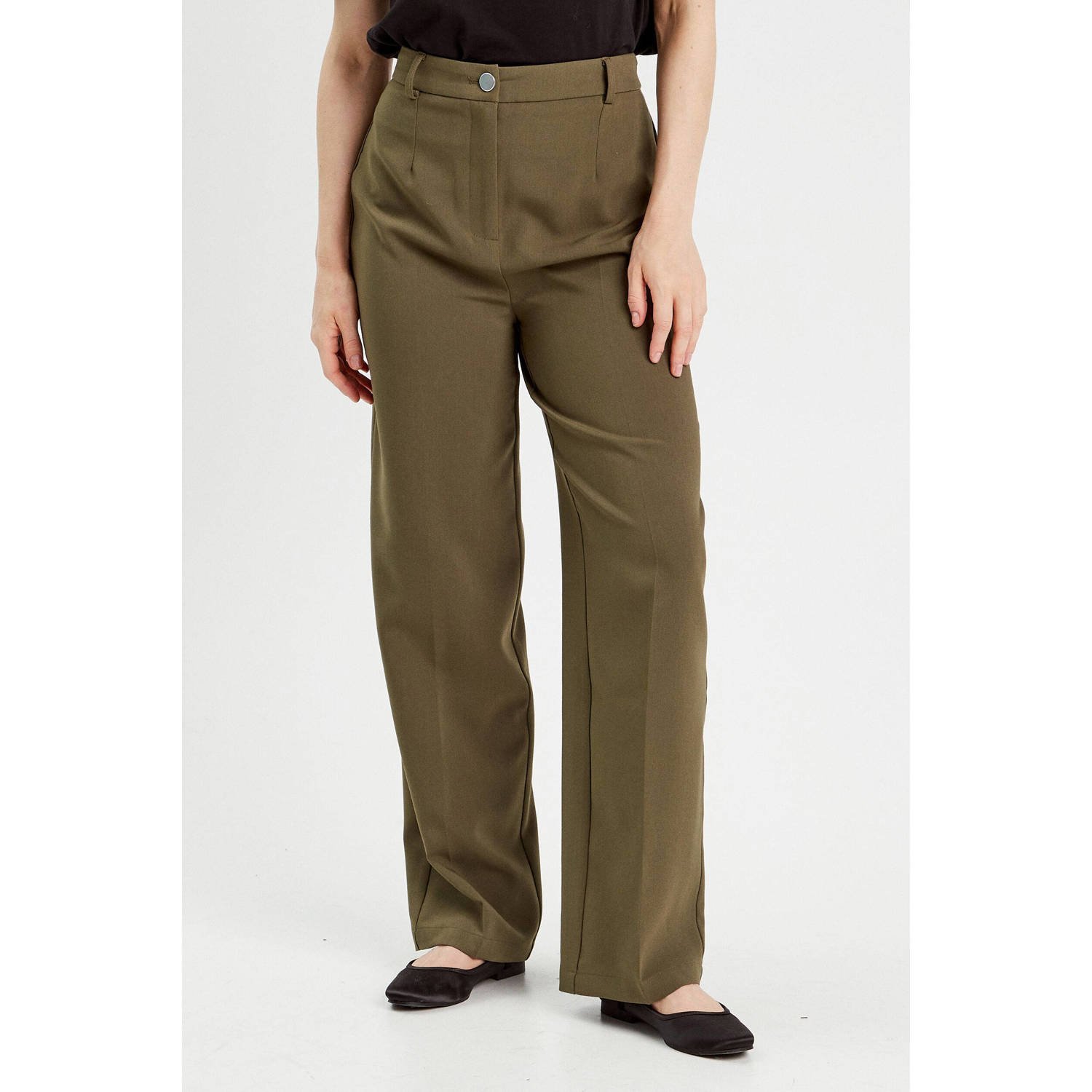 Cache straight high waist pantalon