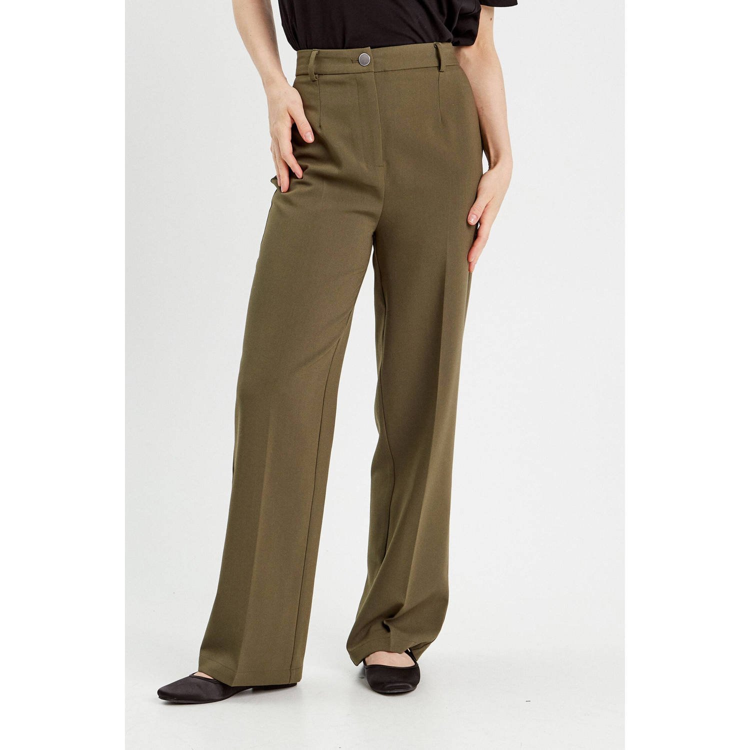 Cache straight high waist pantalon