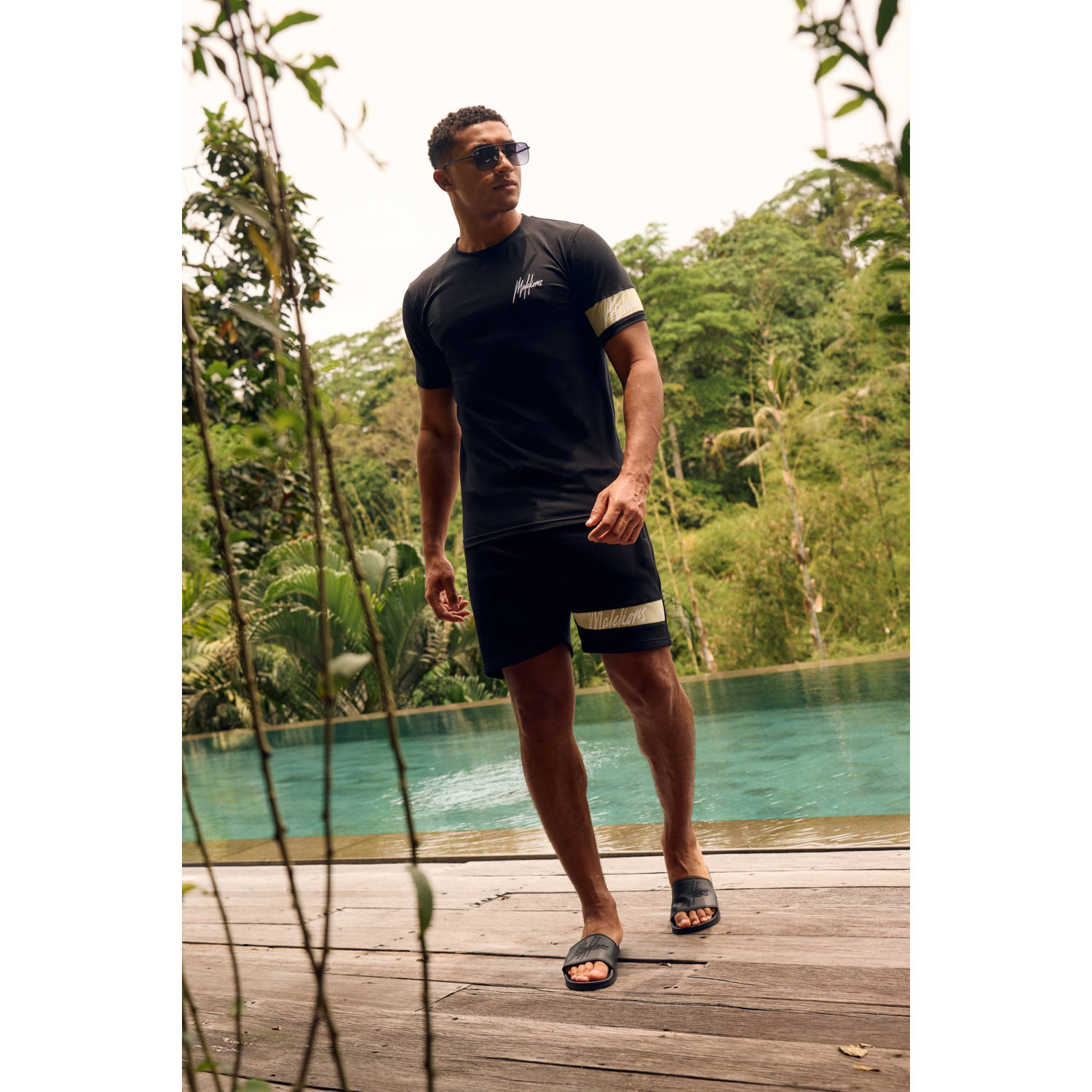Malelions regular sweatshort zwart