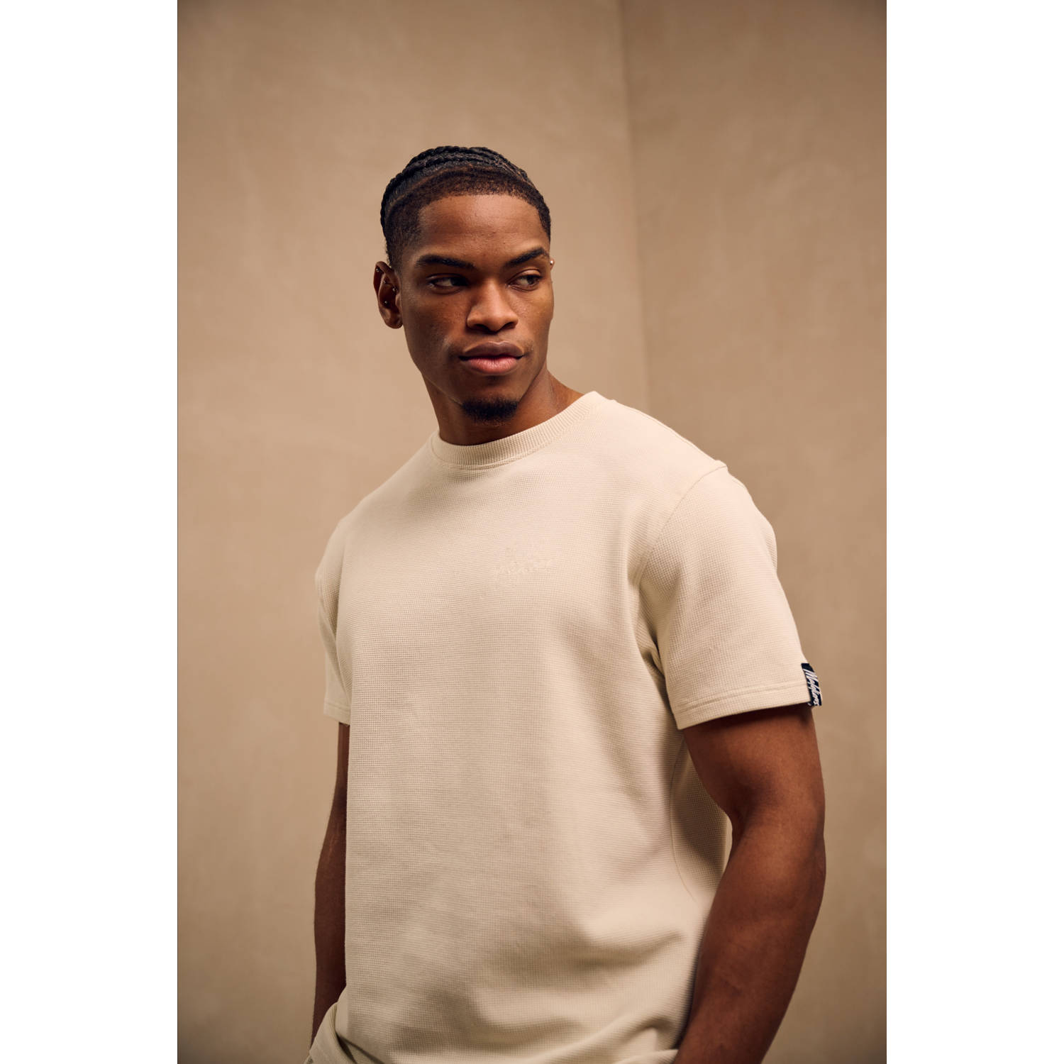 Malelions T-shirt met textuur ecru