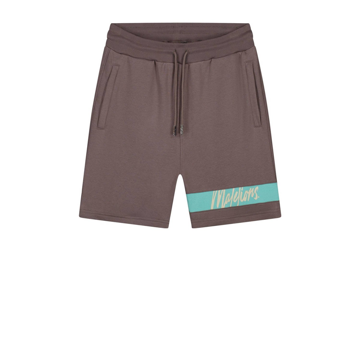 Malelions regular sweatshort bruin