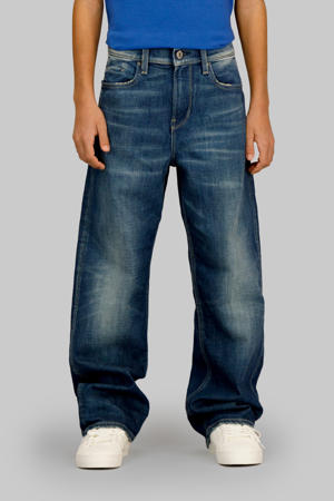 high waist medium blue denim