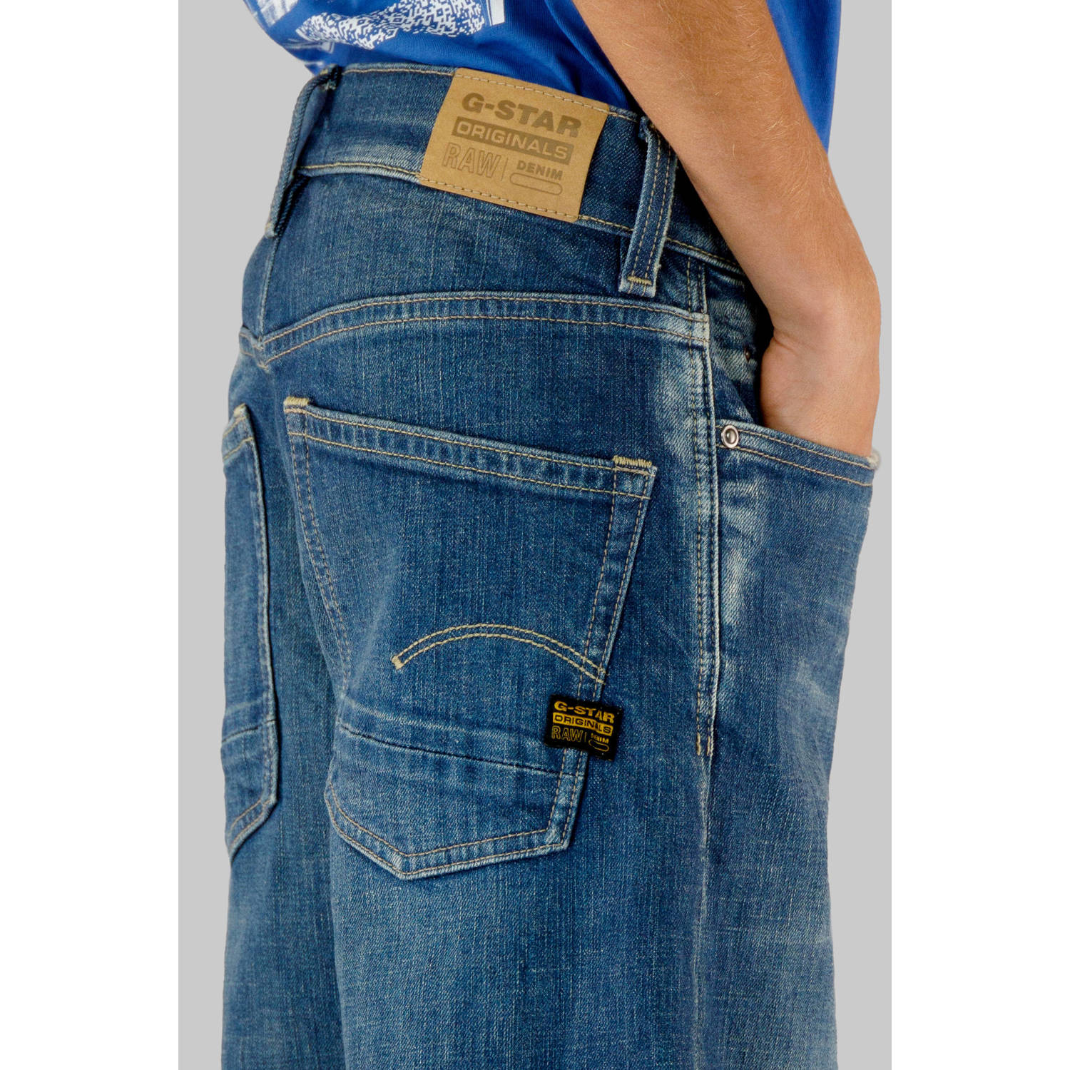 G-STAR high waist medium blue denim