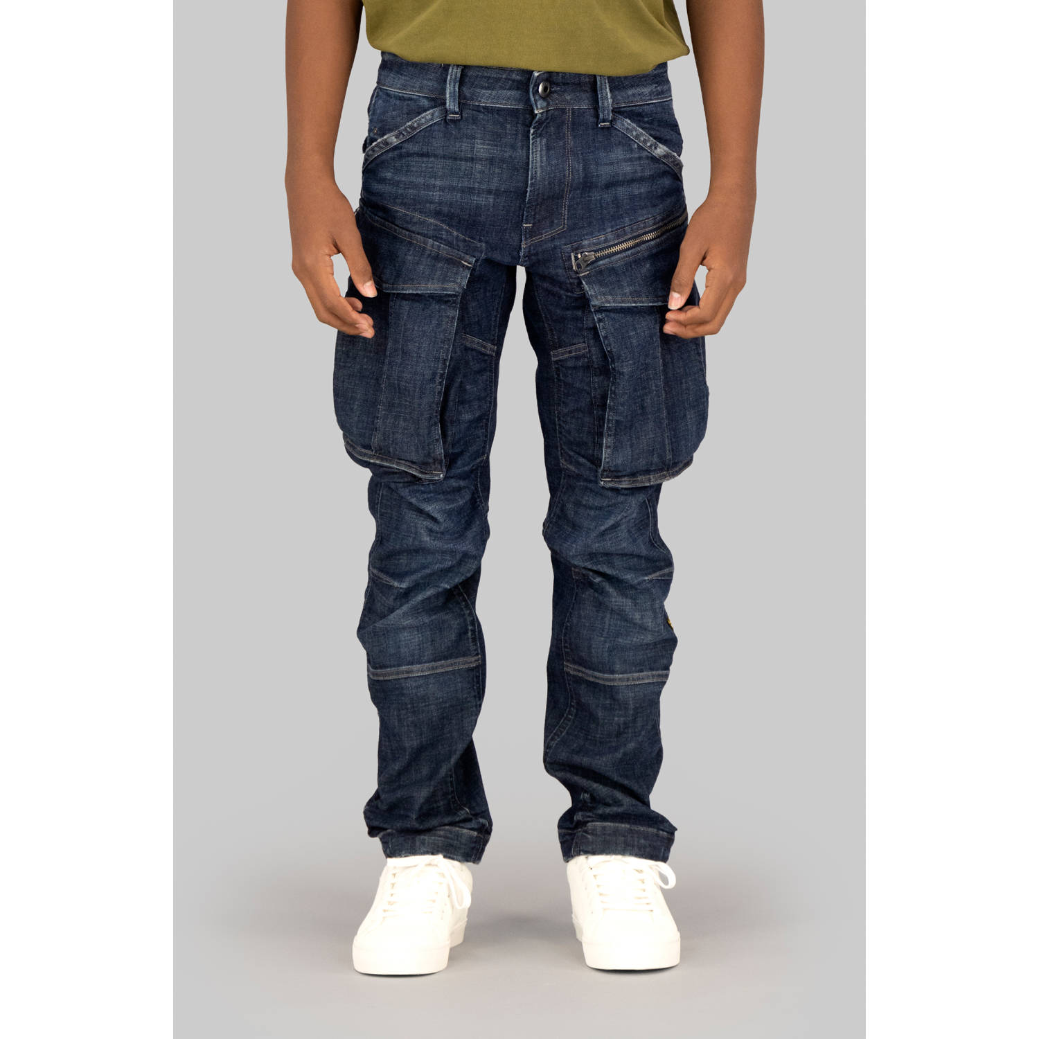 G-STAR low waist tapered jeans dark blue denim