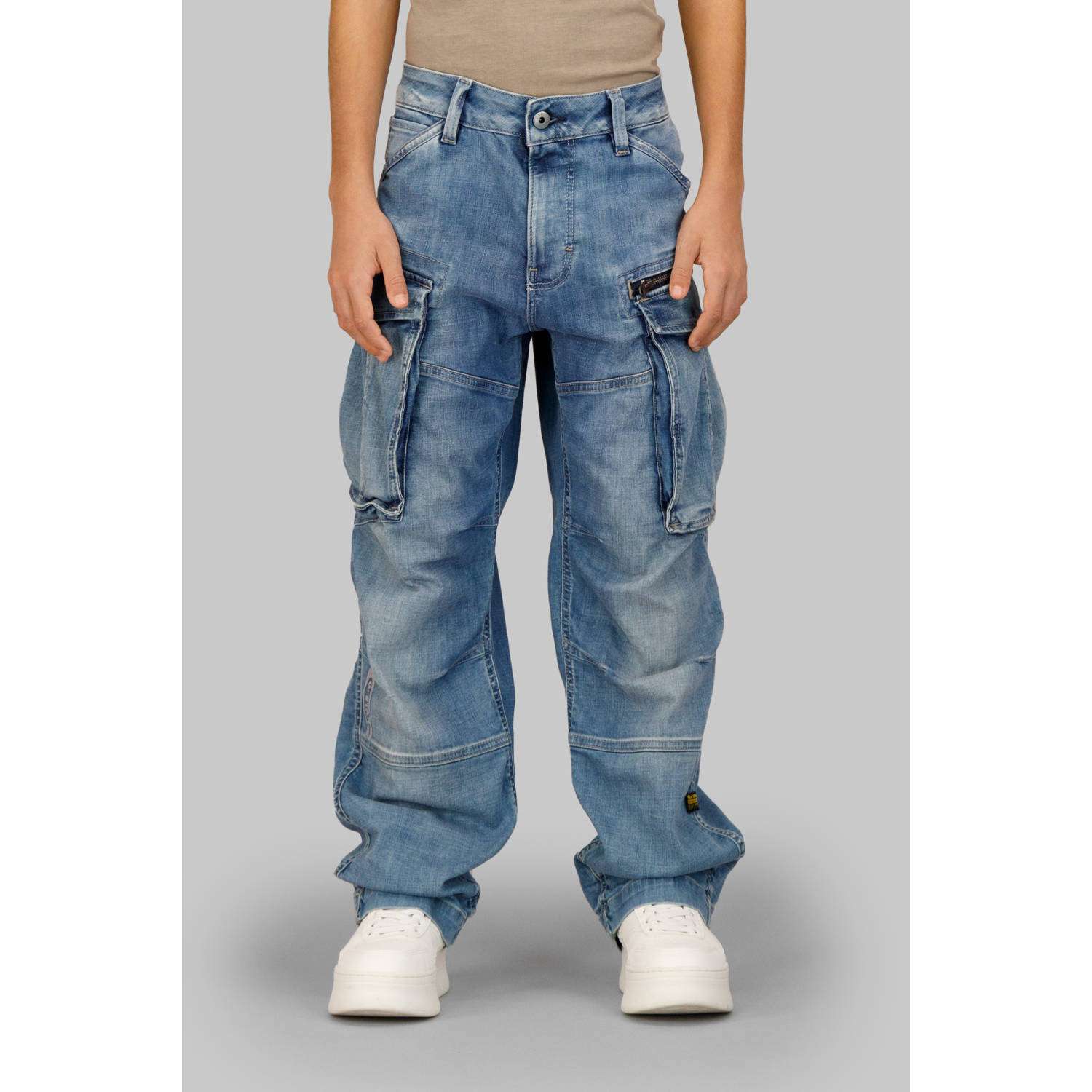 G-STAR loose fit high waist medium blue denim