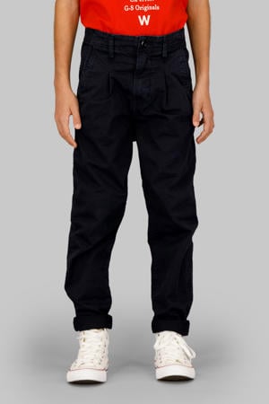tapered casual broek donkerblauw
