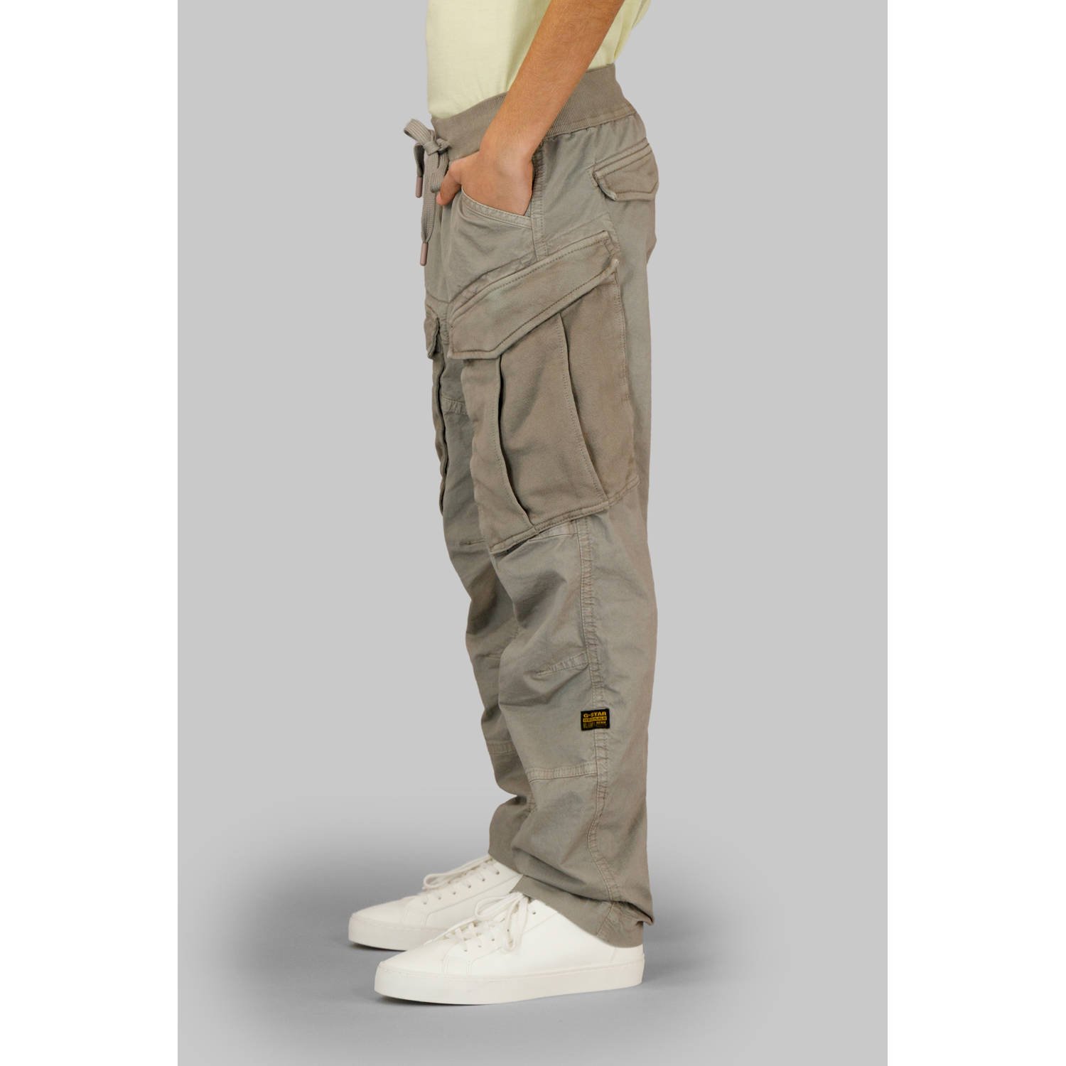 G-STAR tapered cargo broek grijsbruin