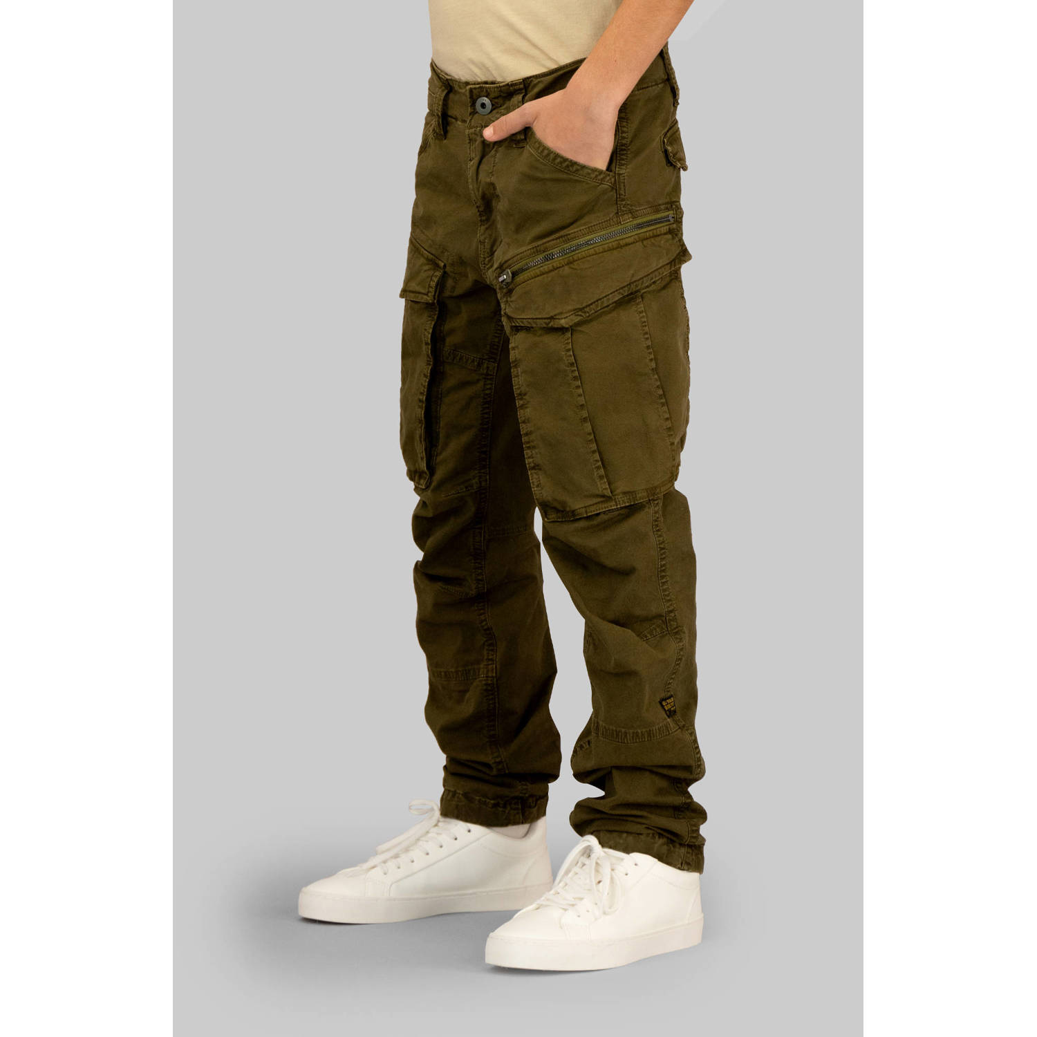 G-STAR tapered cargo broek groen