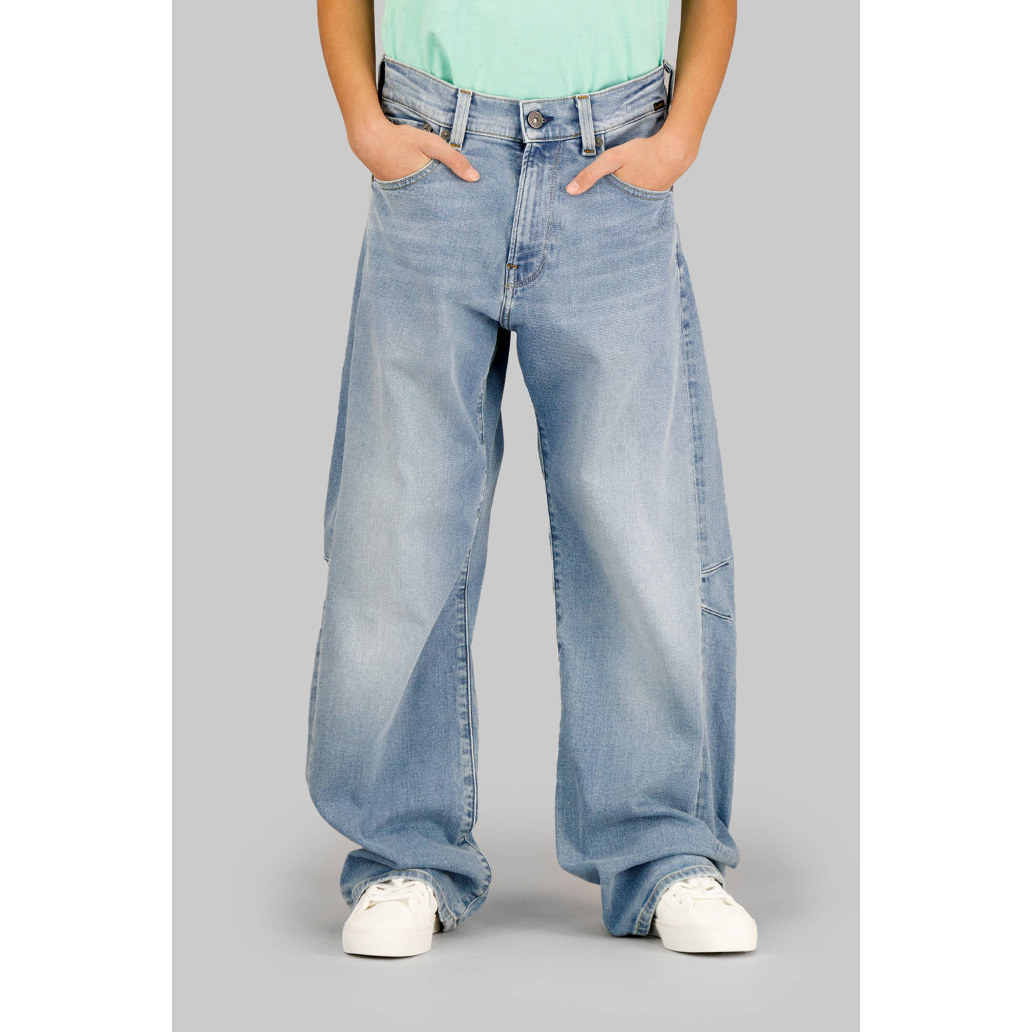 G-STAR high waist loose fit jeans light blue denim