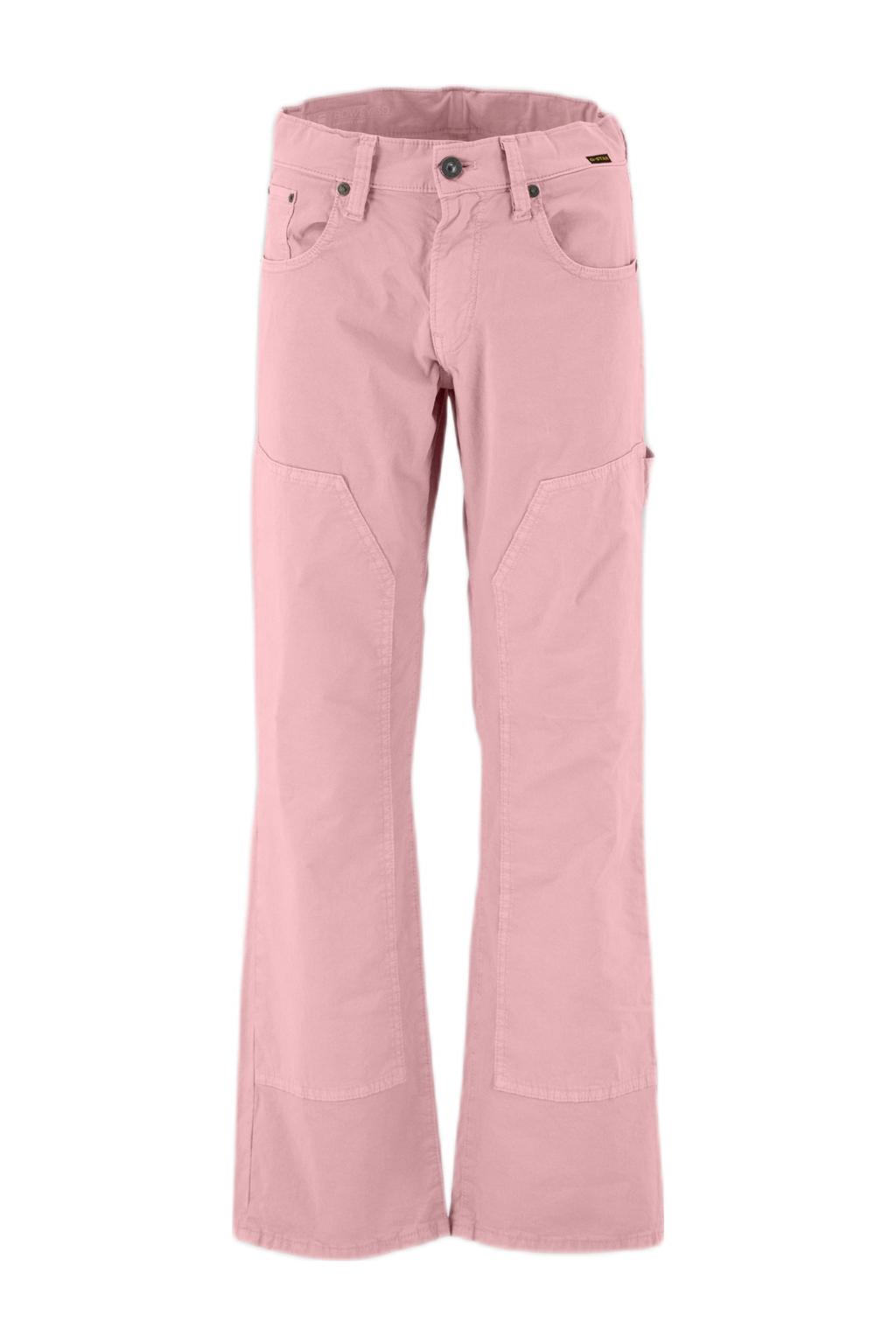 Roze meisjes G-STAR loose fit carpenter jeans van stretchkatoen met regular waist en effen