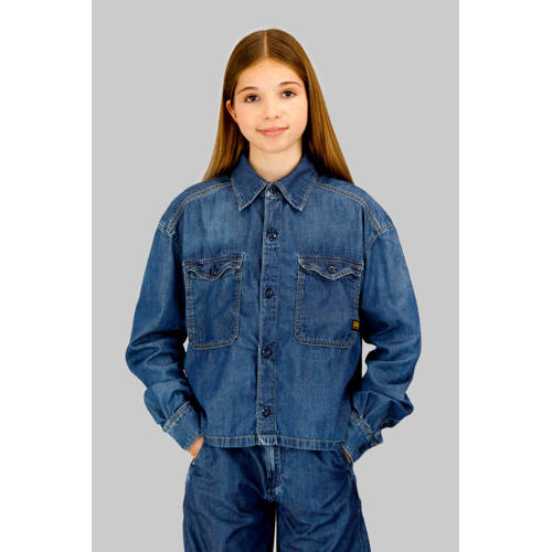 G-STAR blouse medium blue denim afbeelding