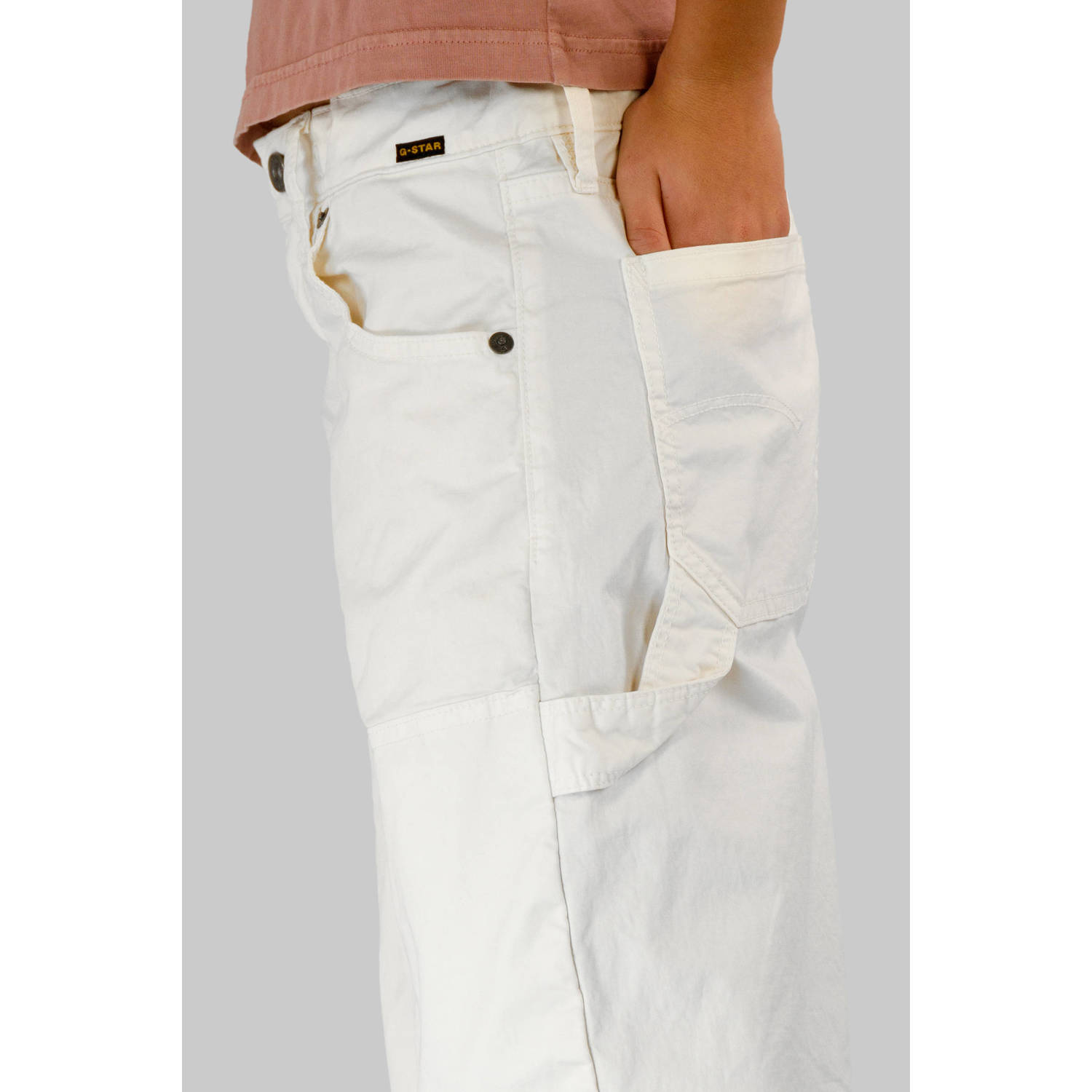 G-STAR BOWEY loose fit carpenter jeans ecru