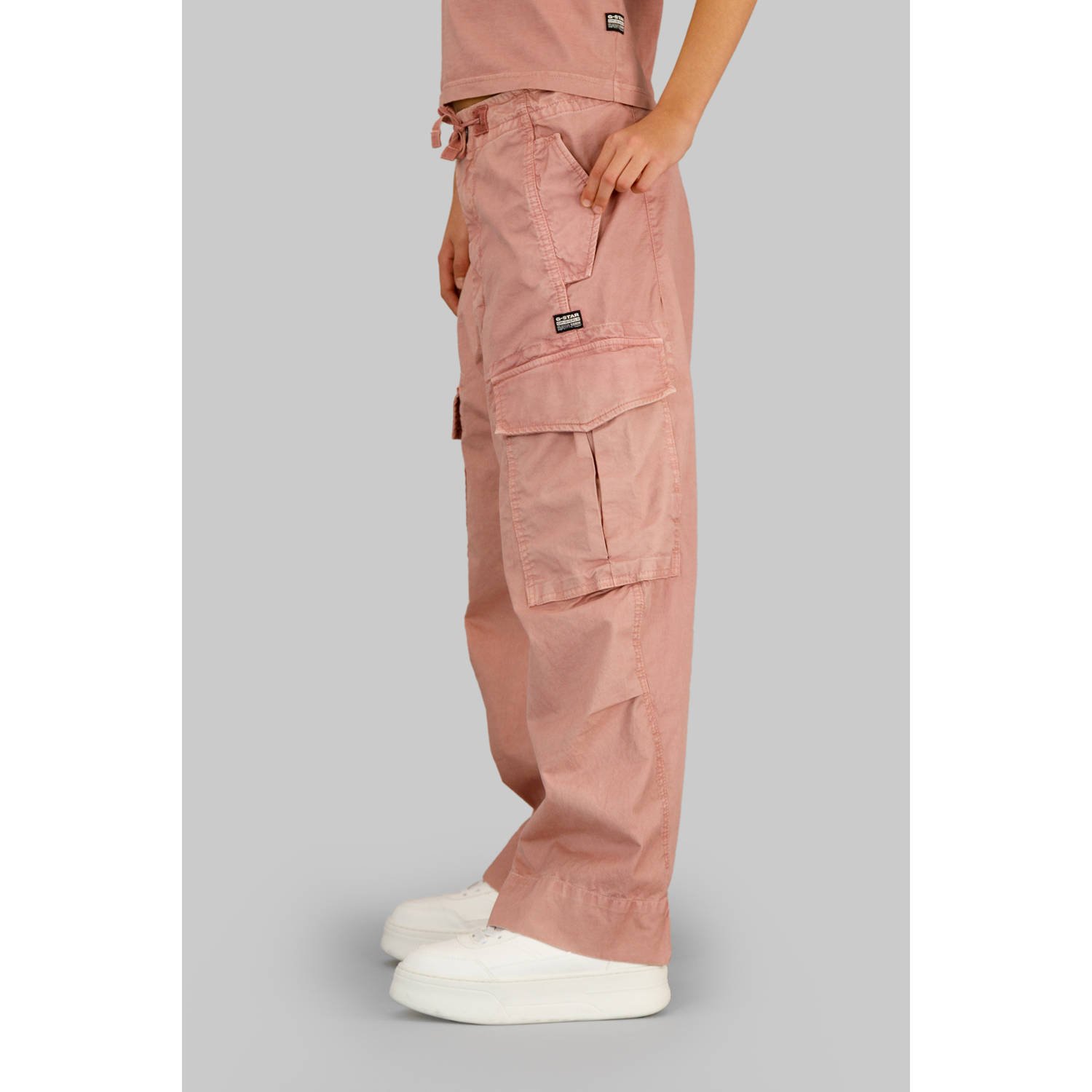 G-STAR relaxed cargo broek roze