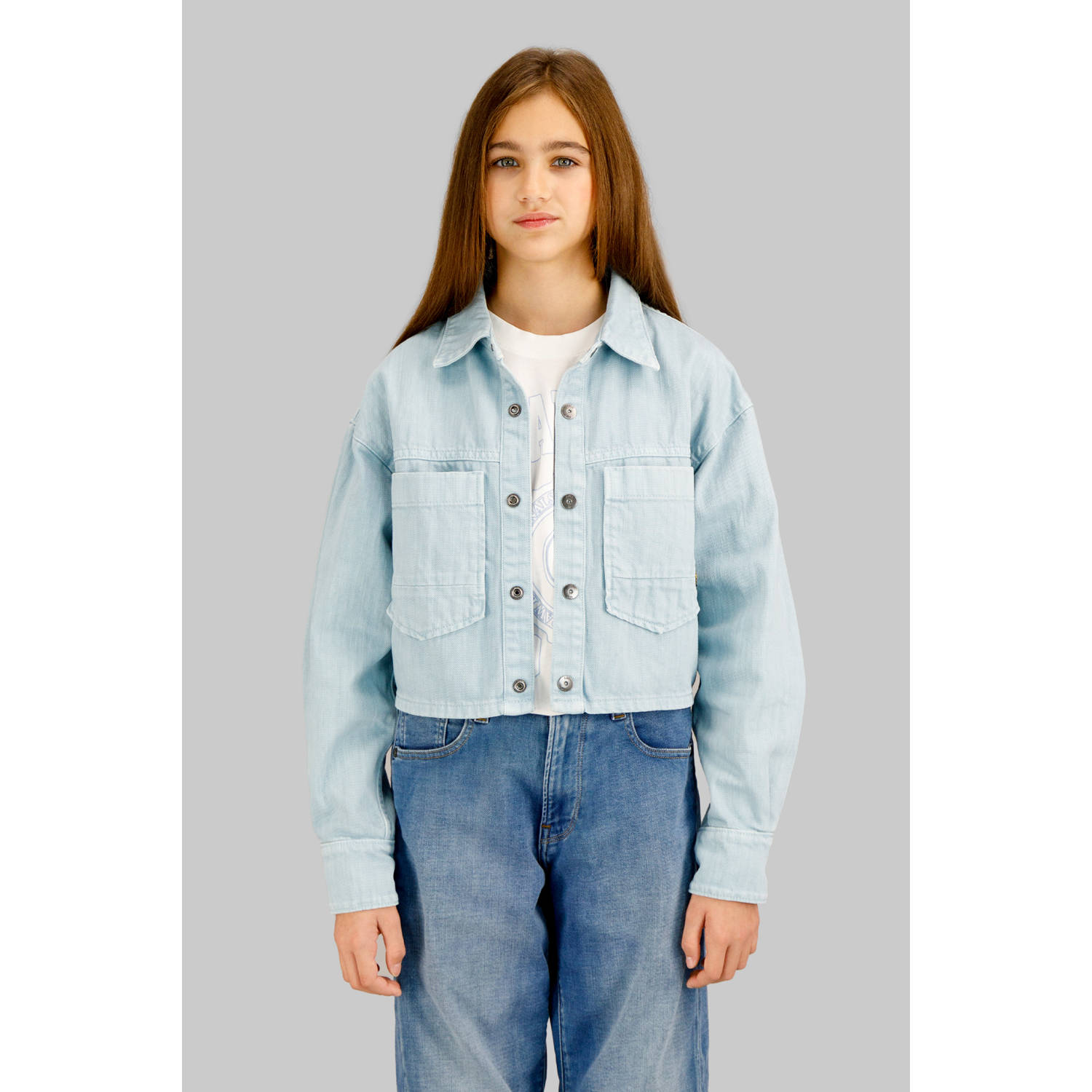 G-STAR blouse light blue denim