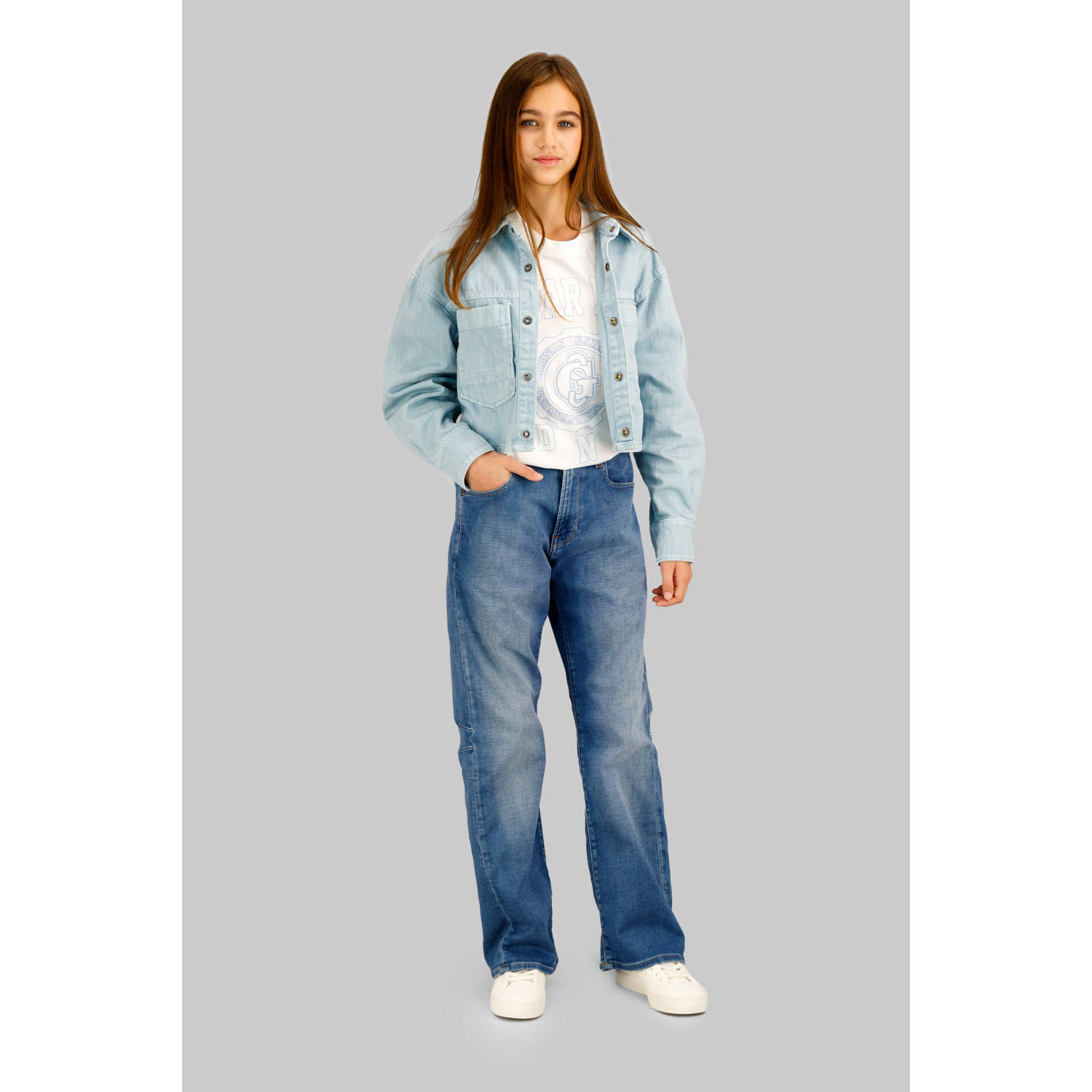 G-STAR blouse light blue denim