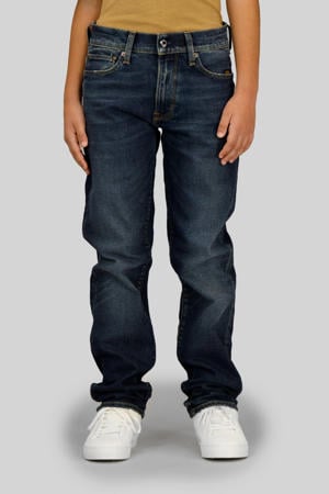 straight leg jeans dark blue denim