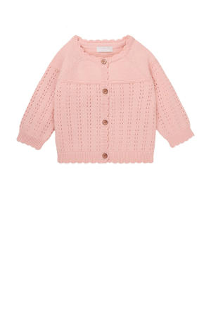 vest roze fijn gebreid