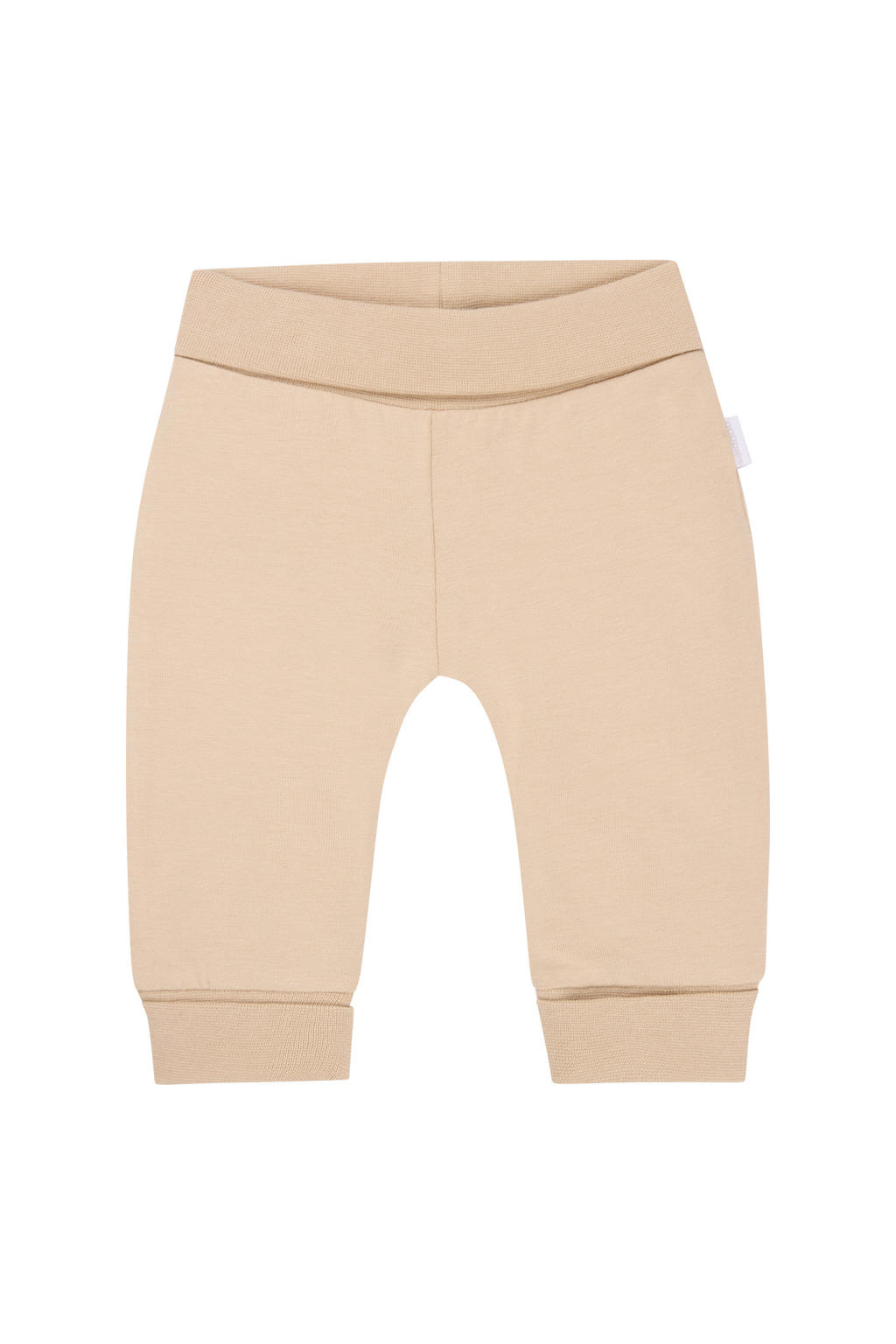 Beige jongens Noppies baby babybroek van stretchkatoen met regular waist, elastische tailleband en effen