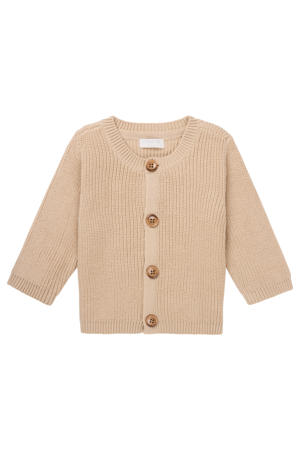 vest beige grof gebreid