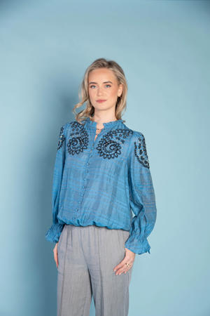 blouse blauw