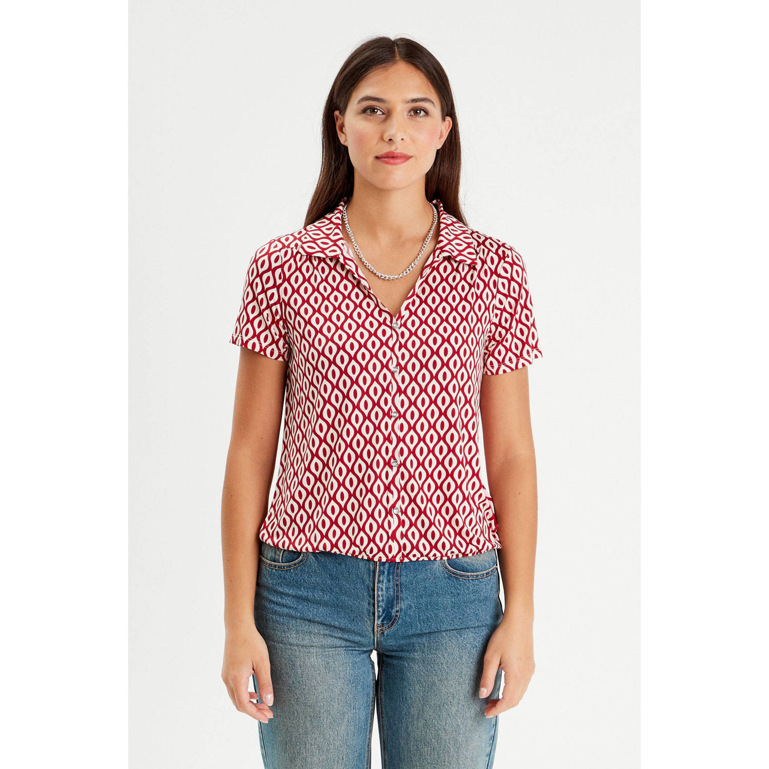 Cache blouse rood