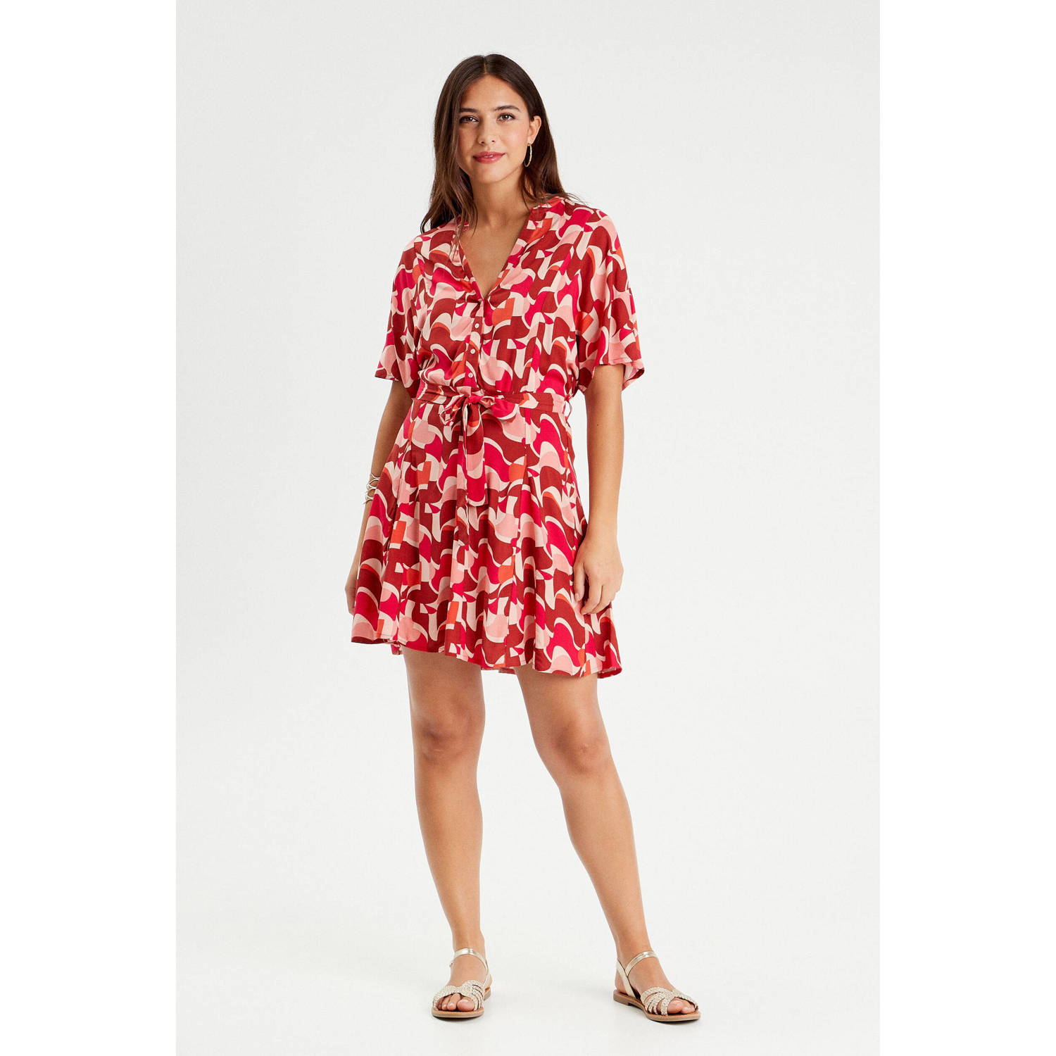 Cache zomerjurk rood