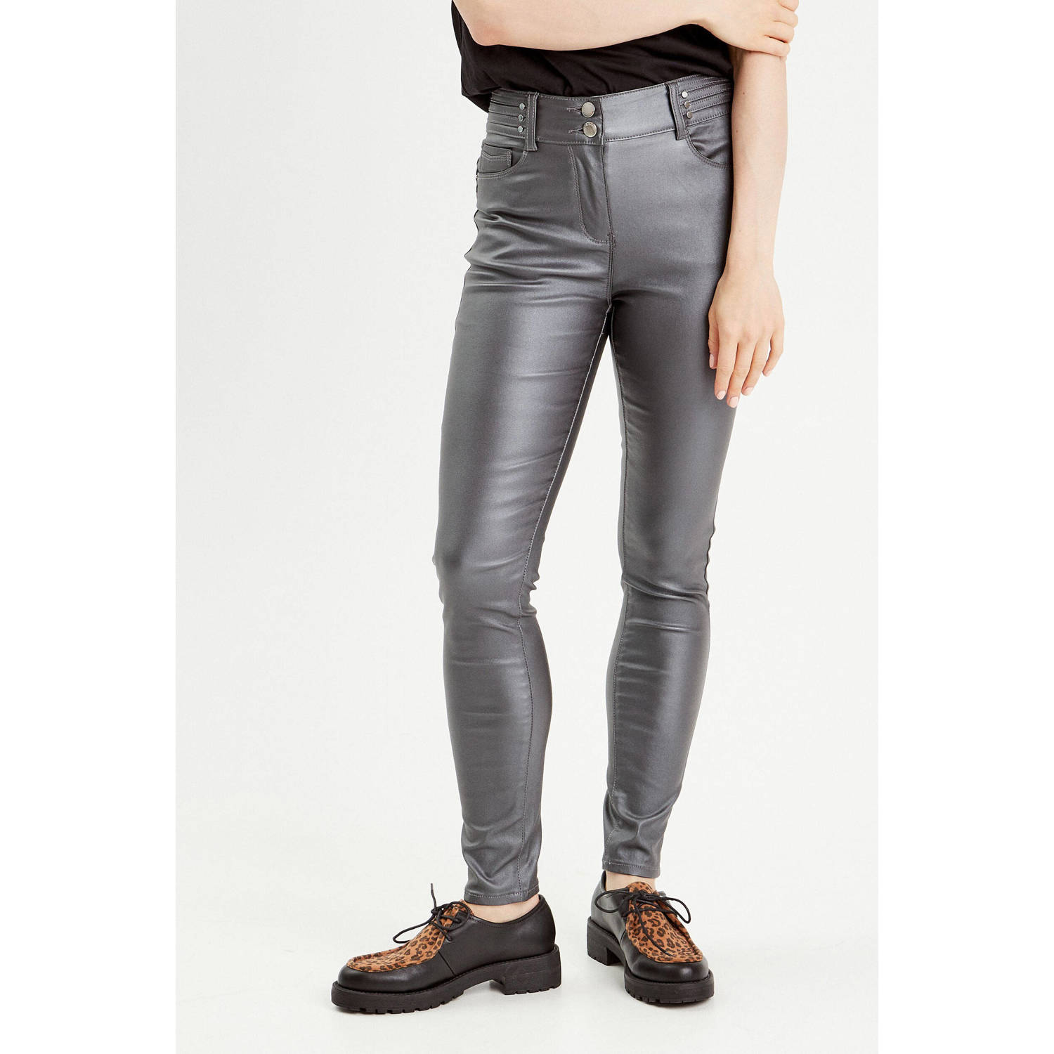 Cache slim regular waist broek grijs