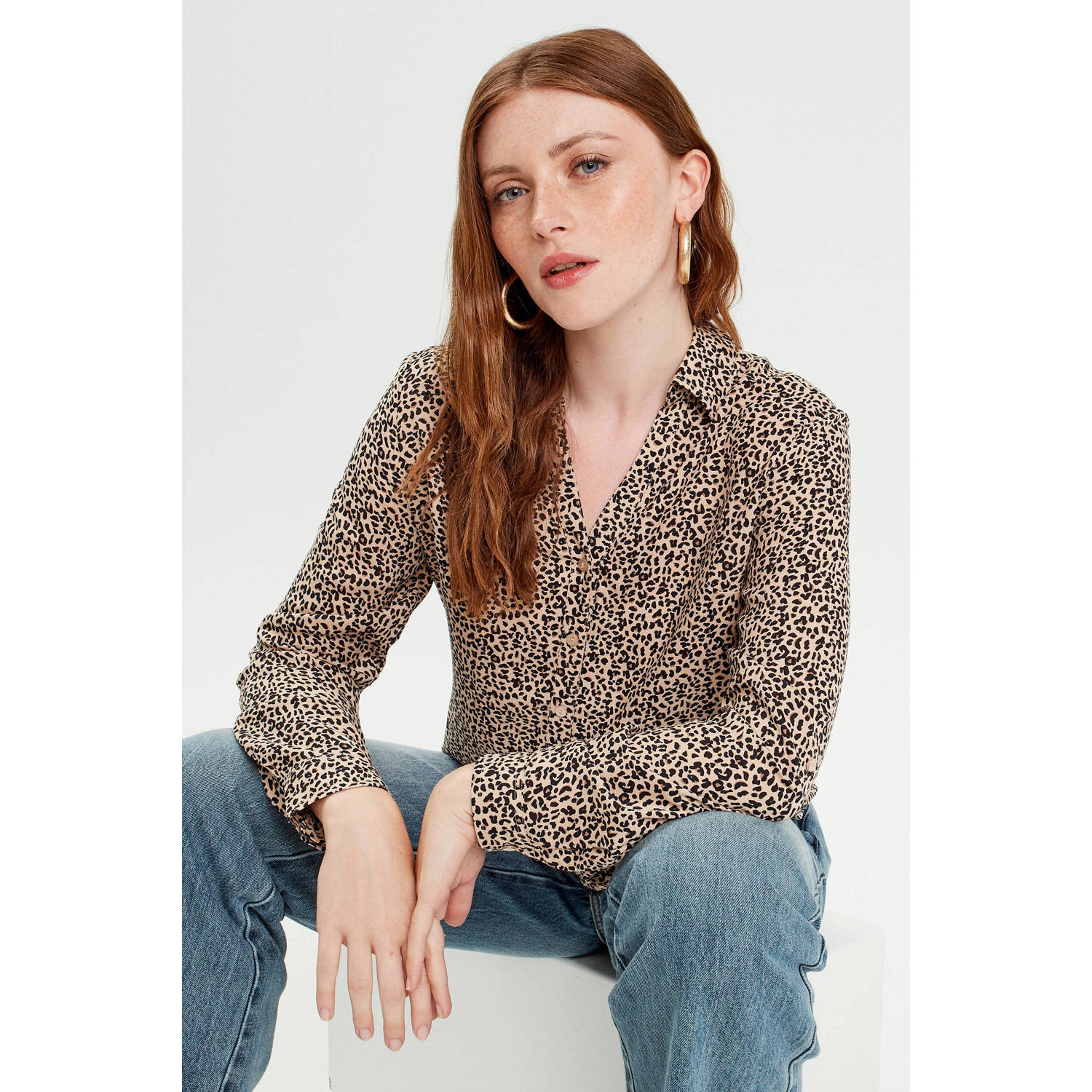 Cache blouse beige