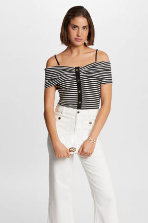 off shoulder top ecru