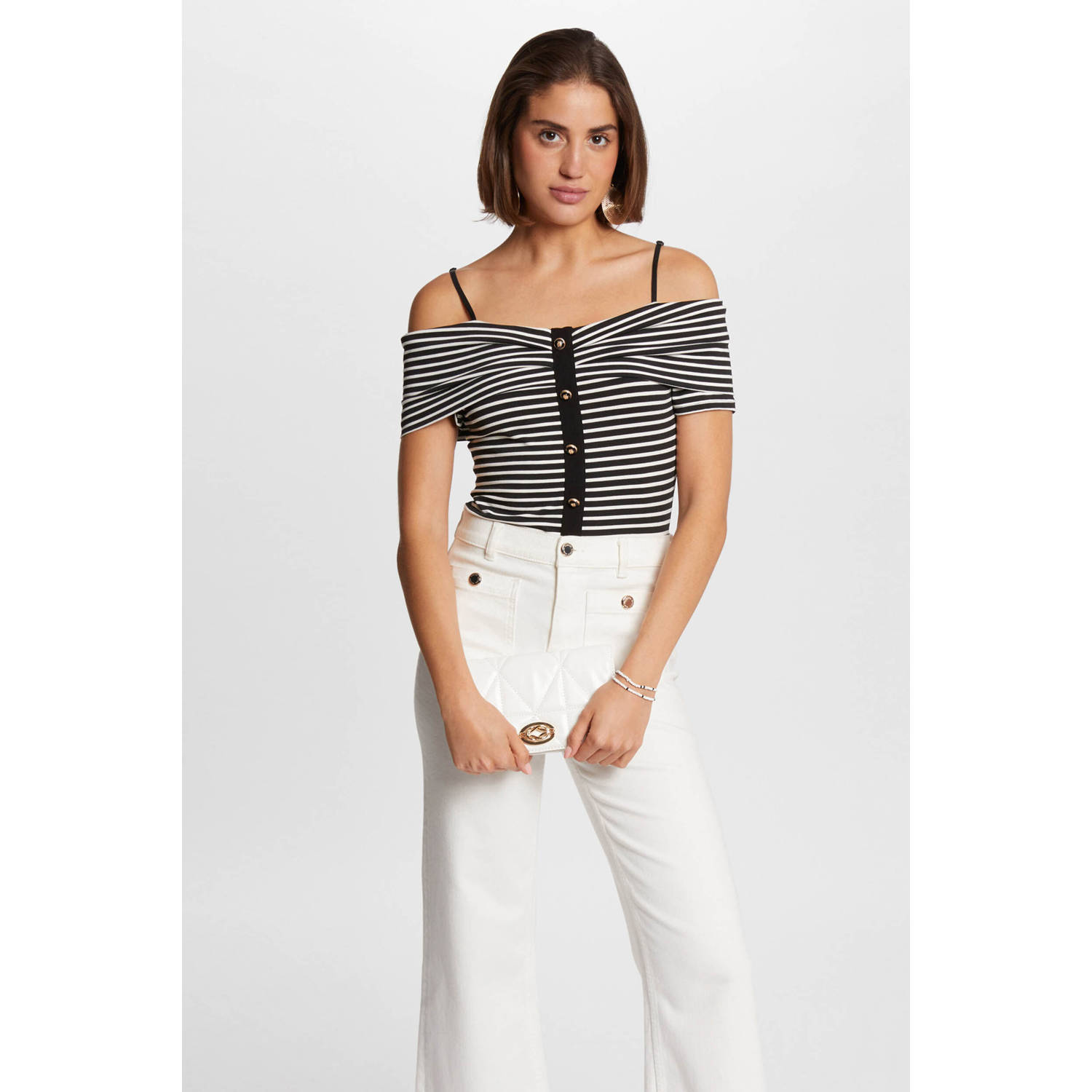 Morgan off shoulder top ecru