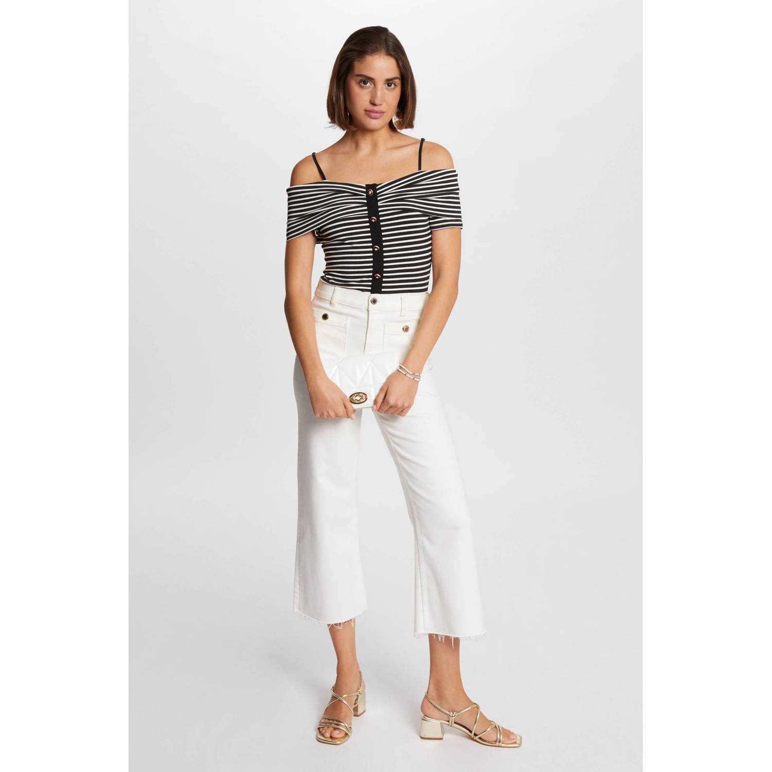 Morgan off shoulder top ecru